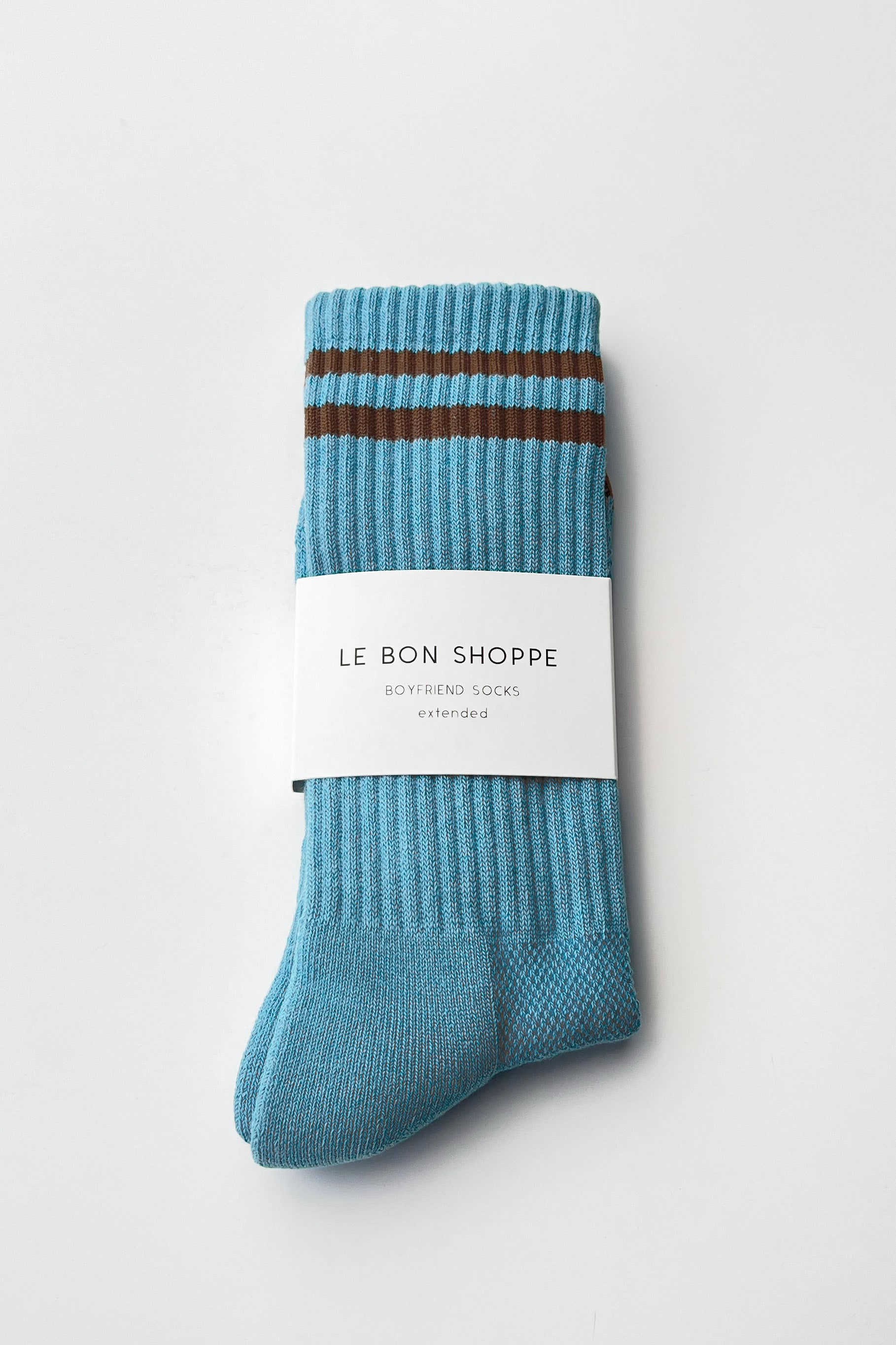 EXTENDED  Boyfriend Socks - Powder Blue