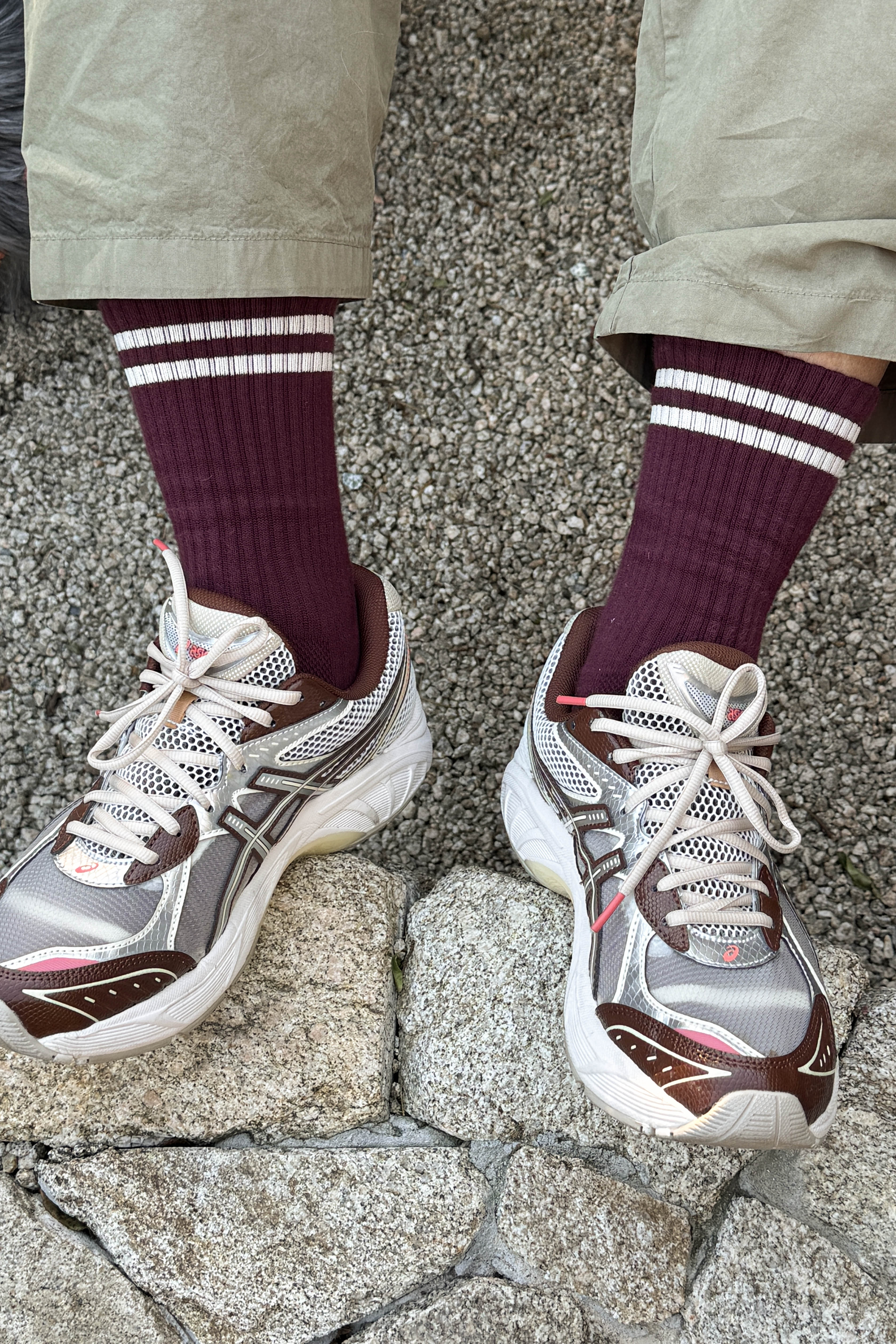 EXTENDED  Boyfriend Socks - Maroon