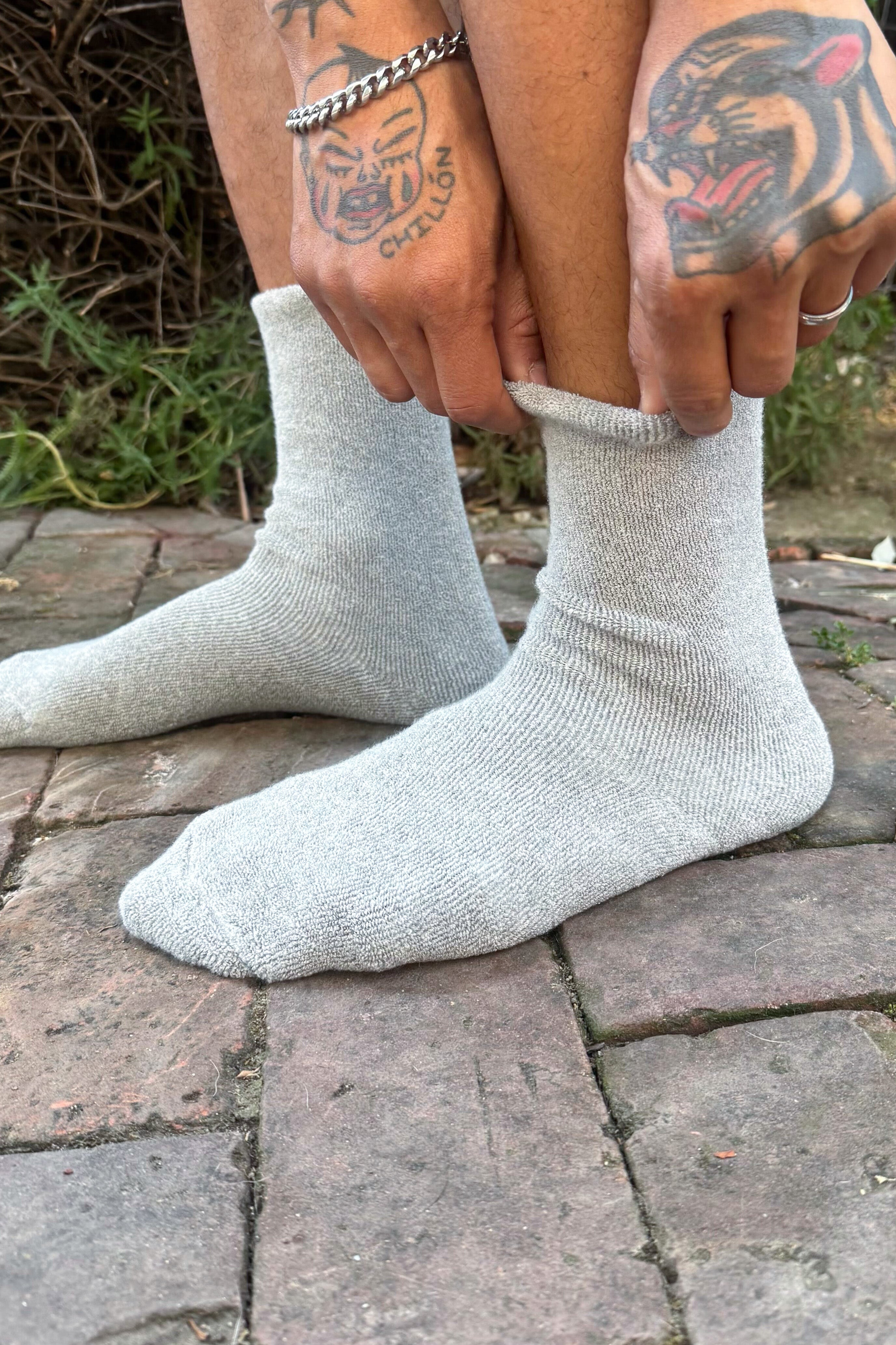 EXTENDED Cloud Socks - Ht. Grey