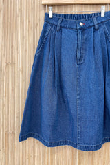 Falda de niña de granja - Denim azul