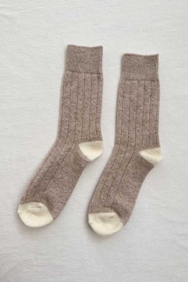 Classic Cashmere Socks - Fawn