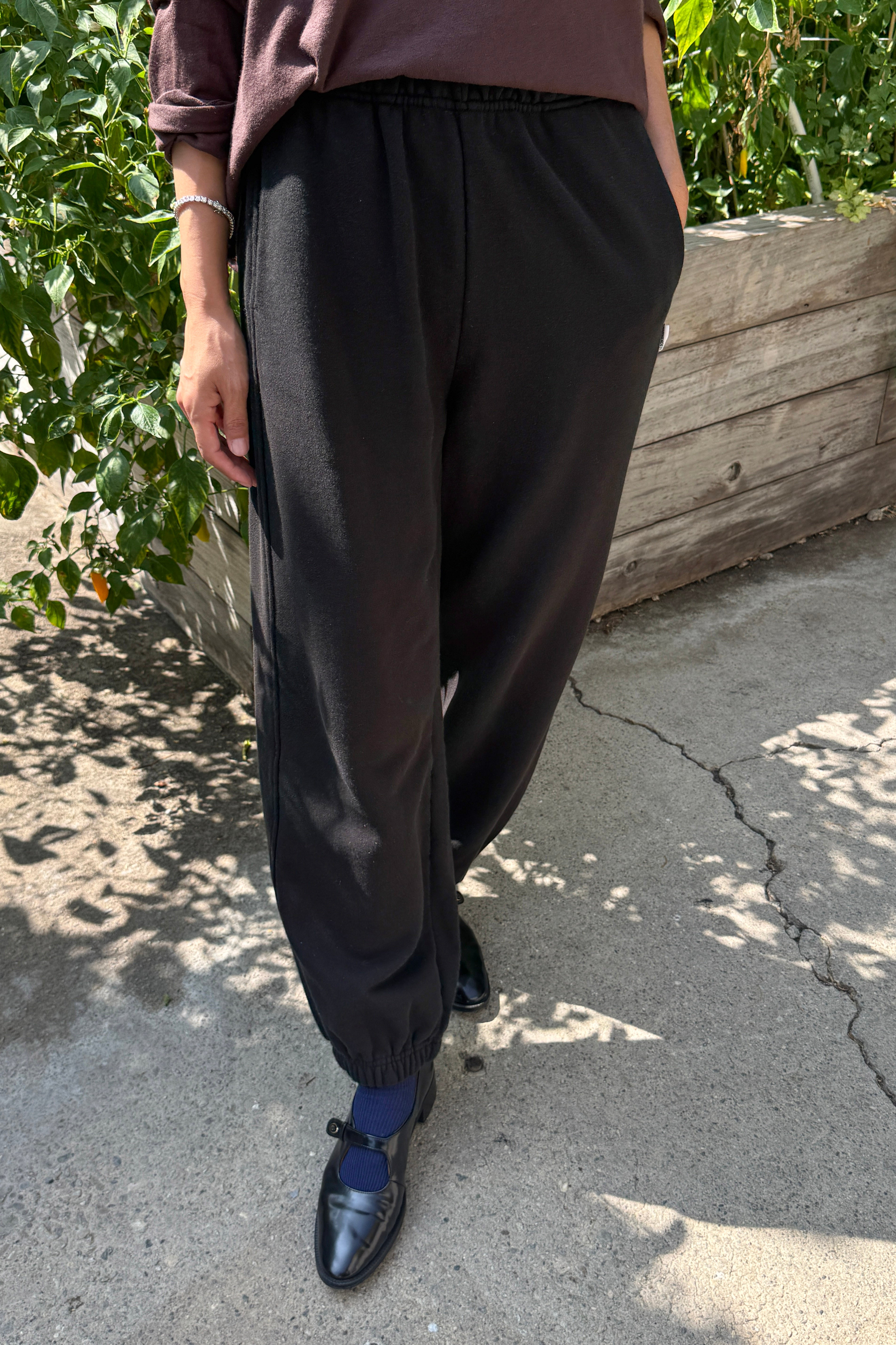 French Terry Balloon Pants - Black