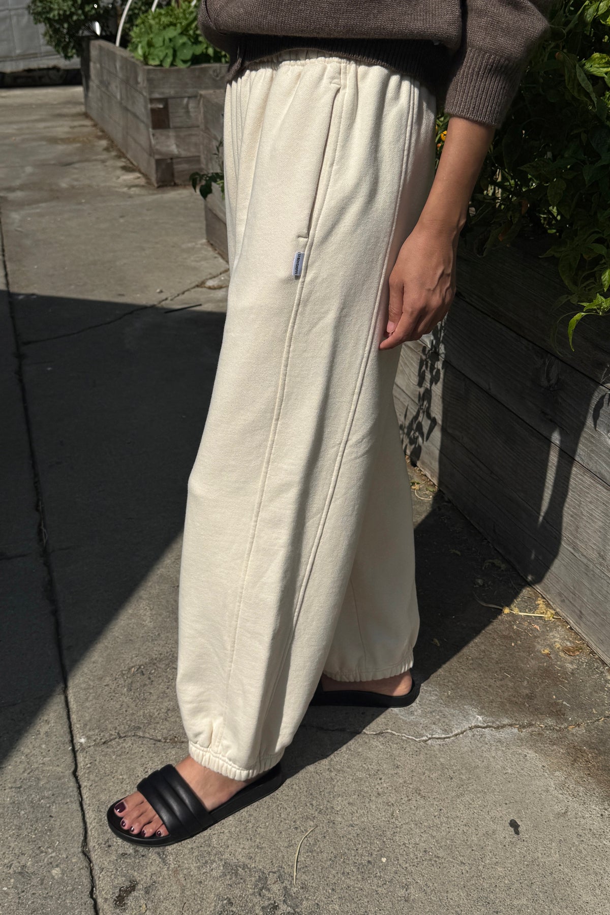 French Terry Balloon Pants - Naturel