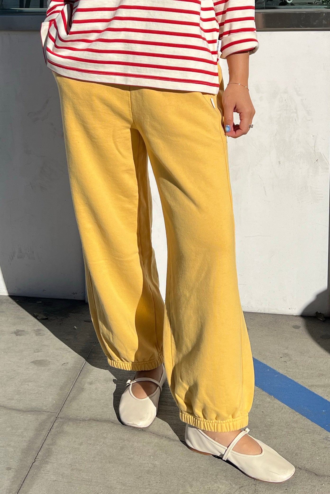 French Terry Balloon Pants - Deep Yellow