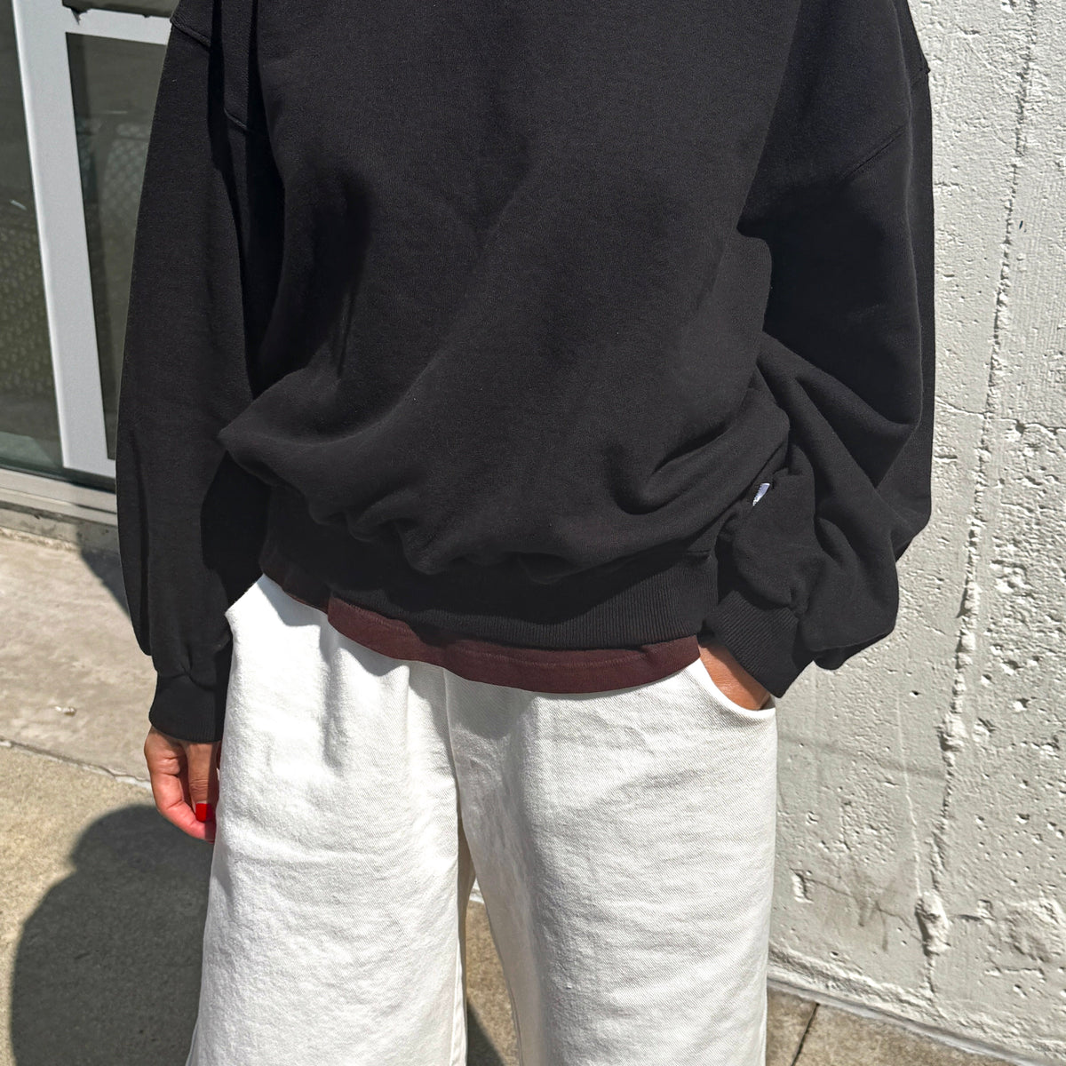 French Terry Core Sweatshirt - Black