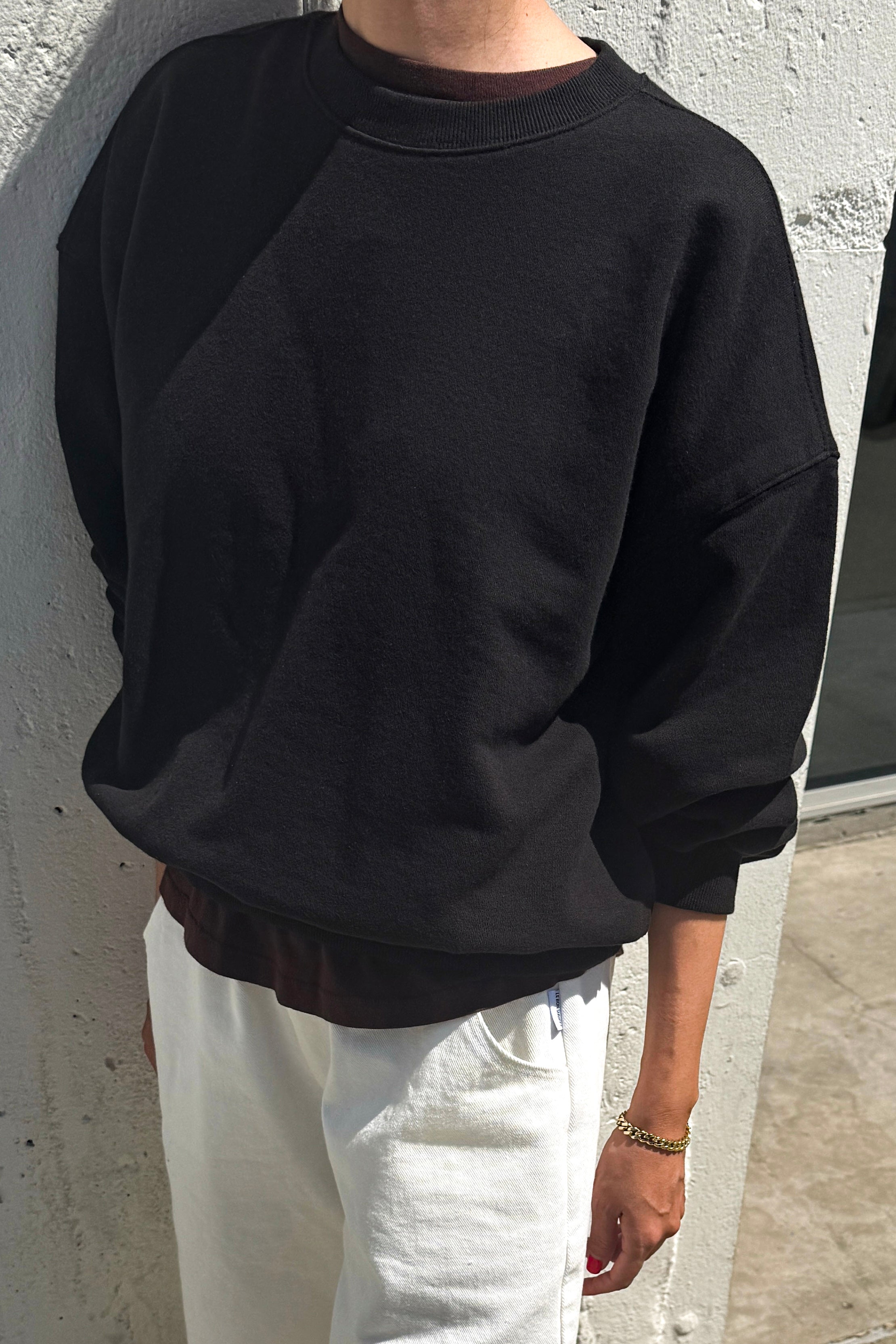 French Terry Core Sweatshirt - Black