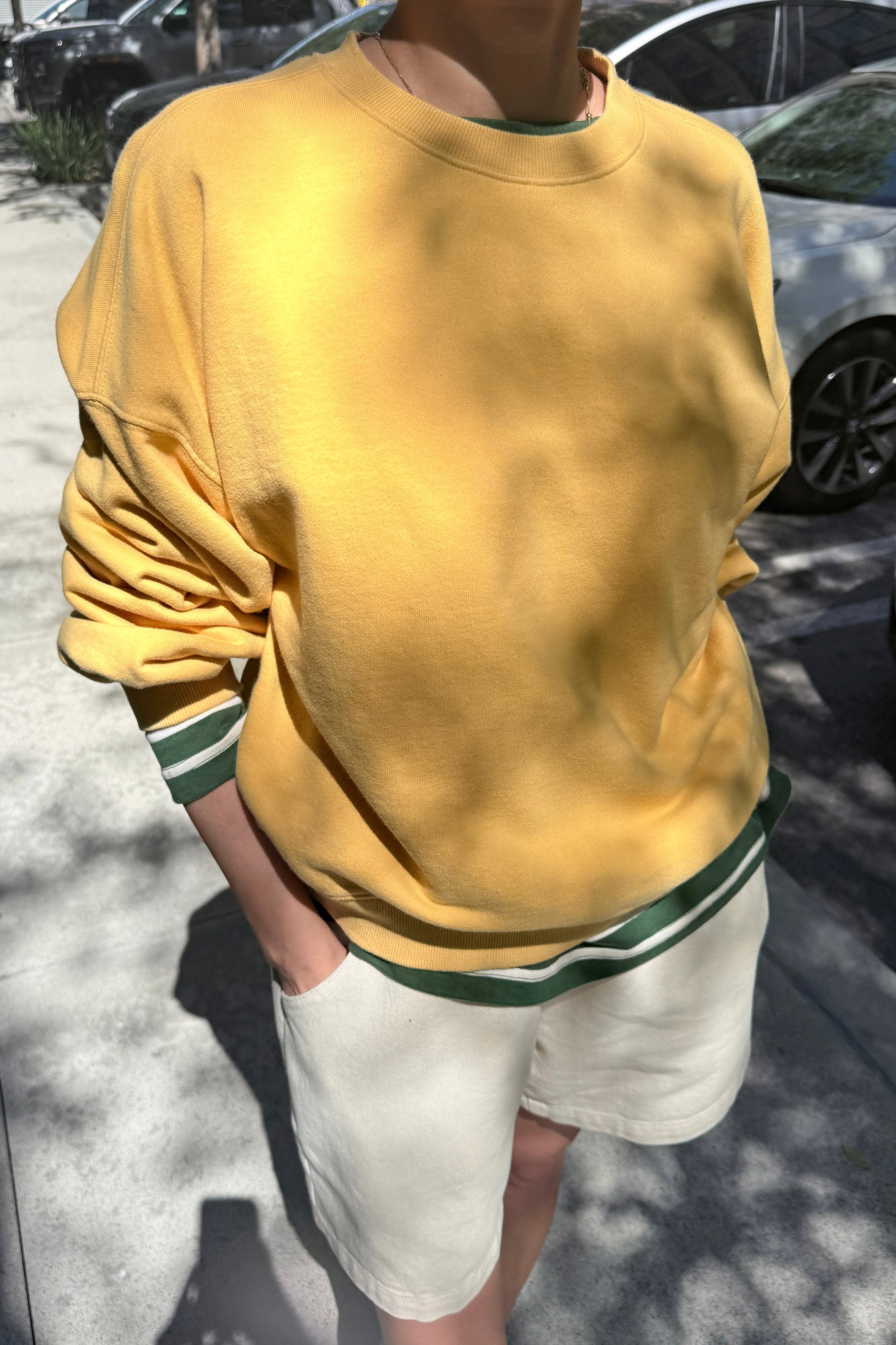 French Terry Core Sweatshirt - Deep Yellow