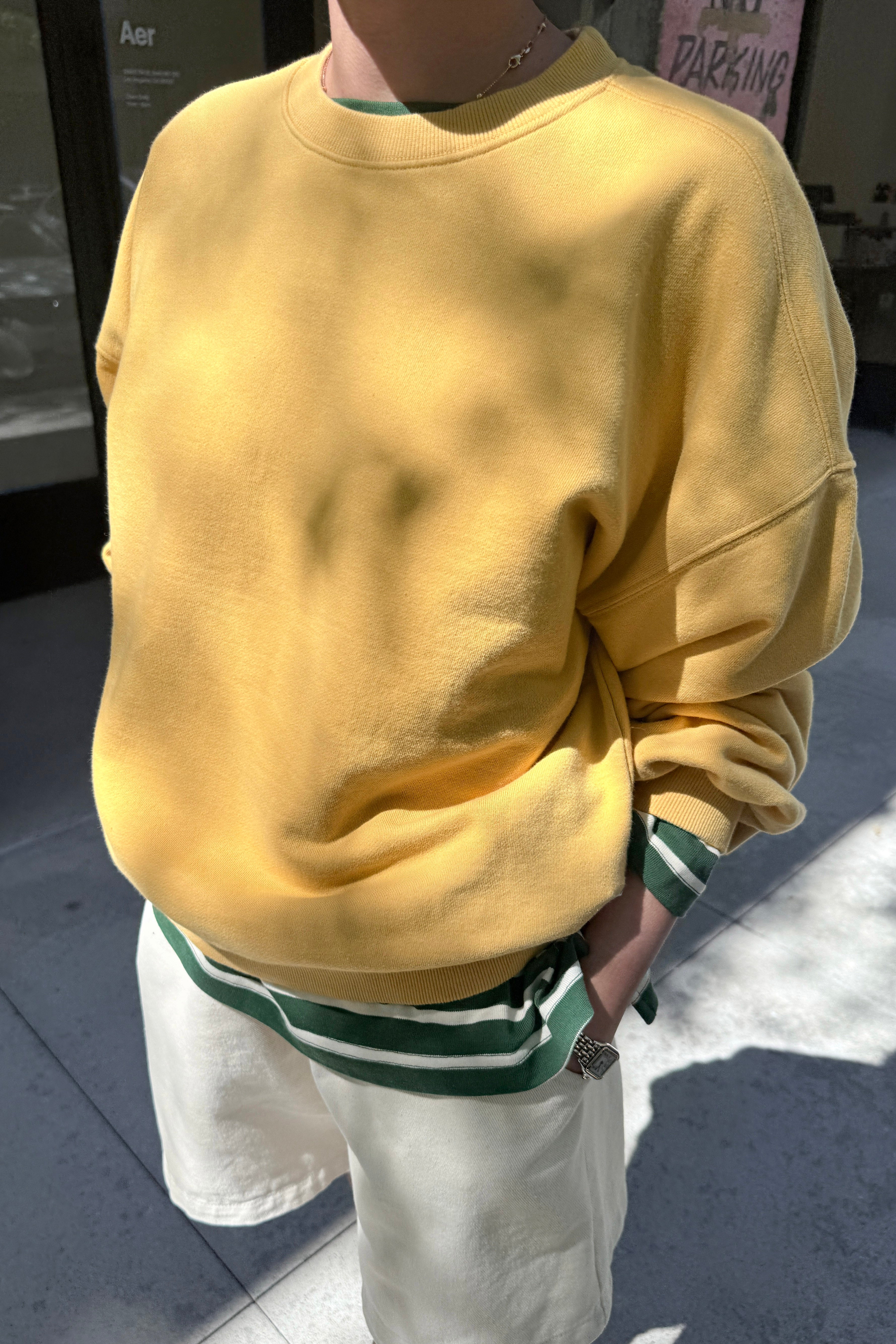 French Terry Core Sweatshirt - Deep Yellow