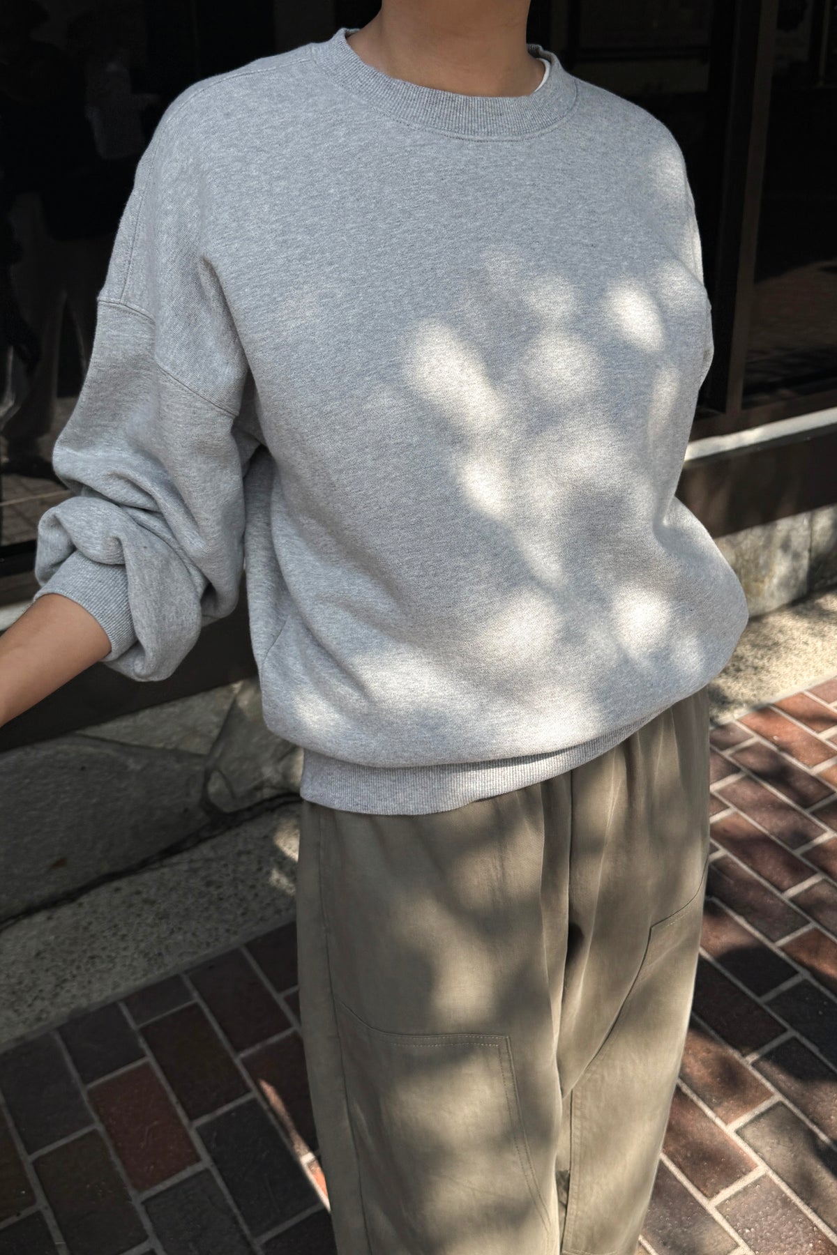 French Terry Core Sweatshirt - Melange Grey