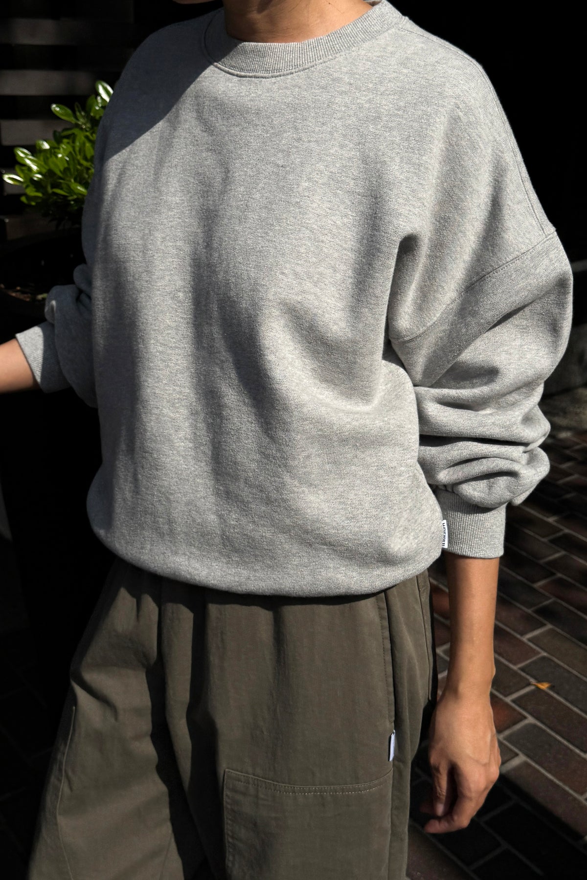 French Terry Core Sweatshirt - Melange Grey
