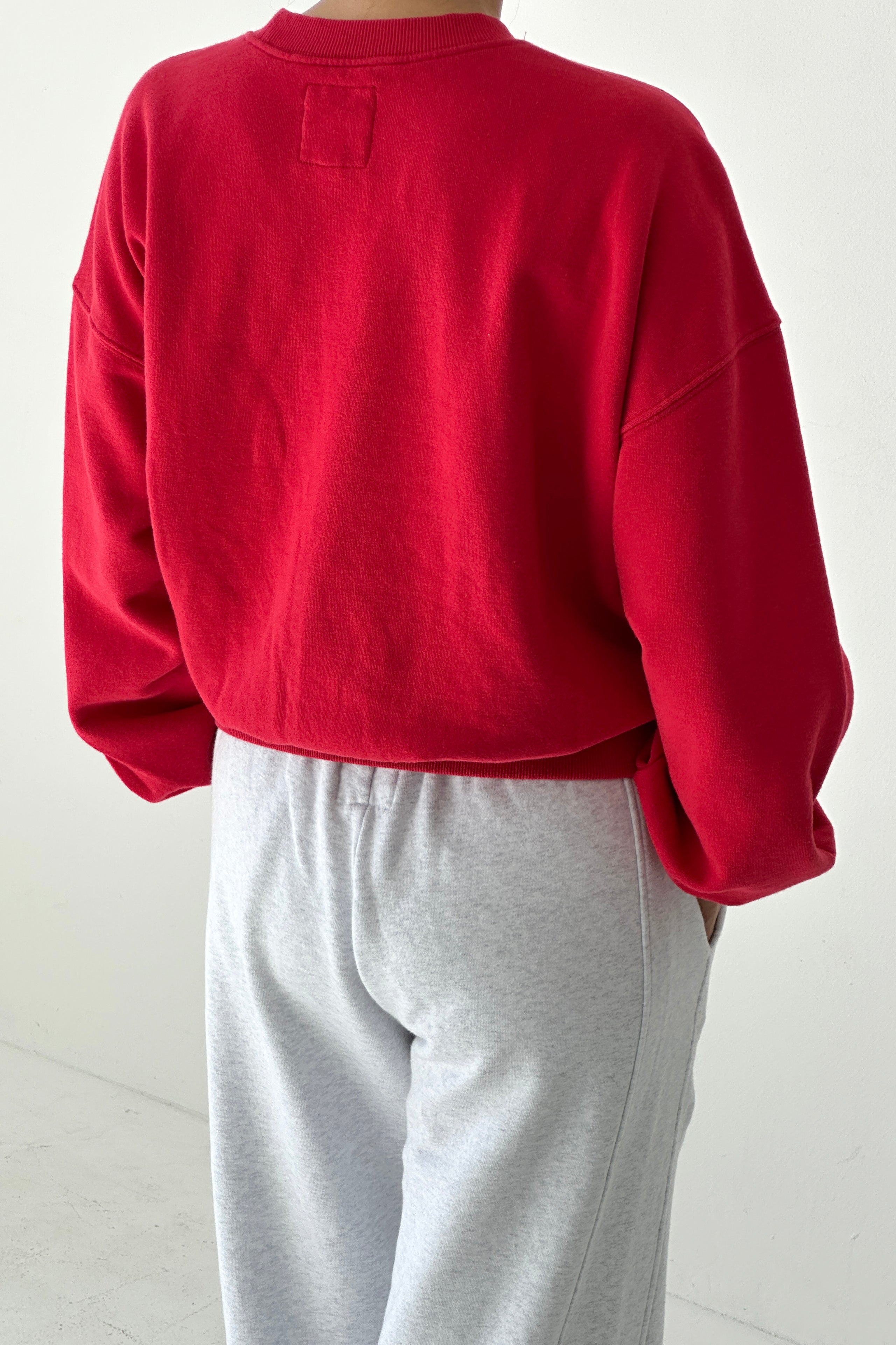 French Terry Core Sweatshirt - Red Tulip