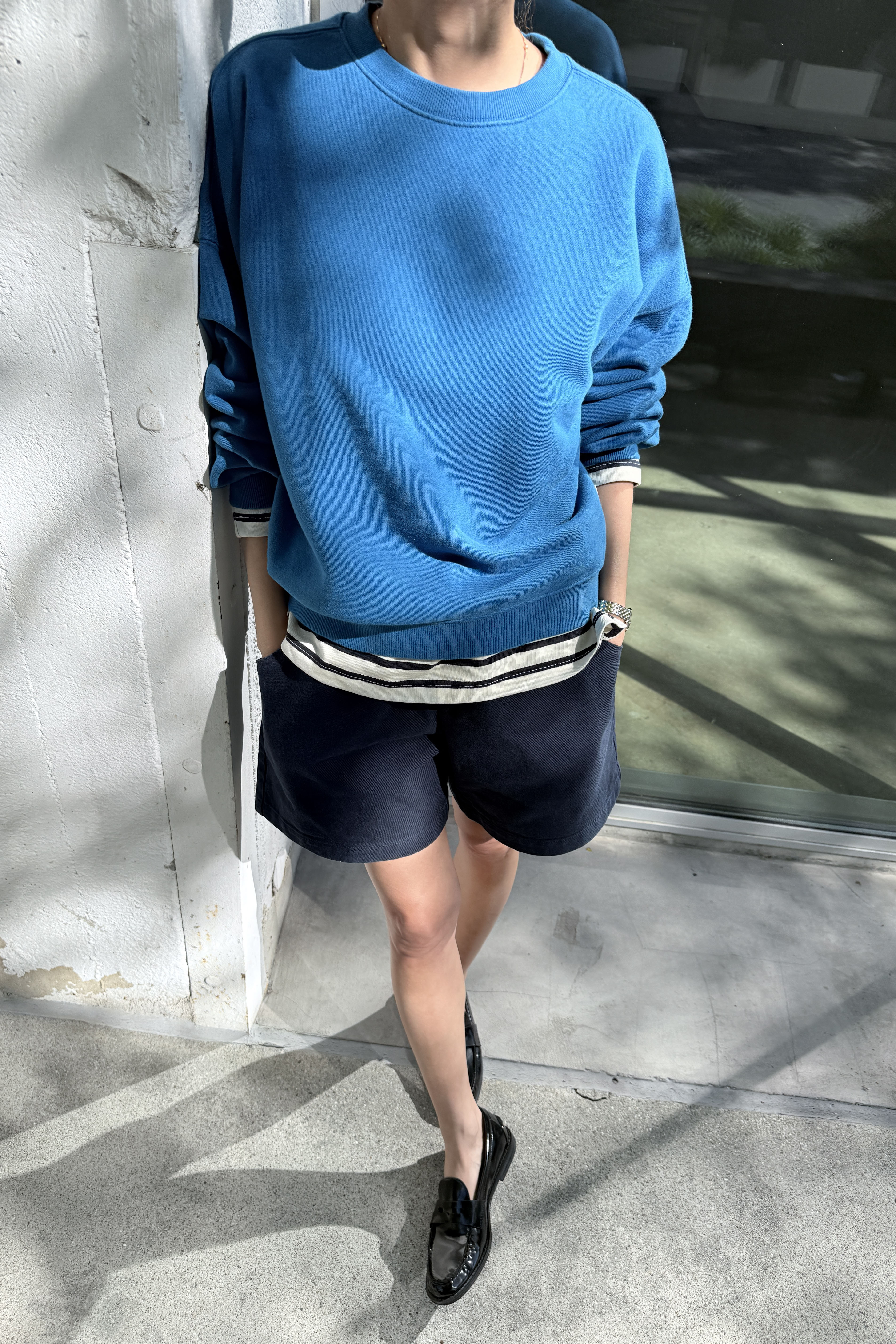 French Terry Core Sweatshirt - Teal Blue
