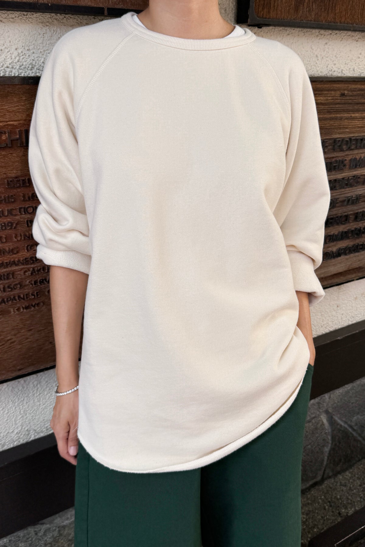 French Terry Raglan Tee - Naturel