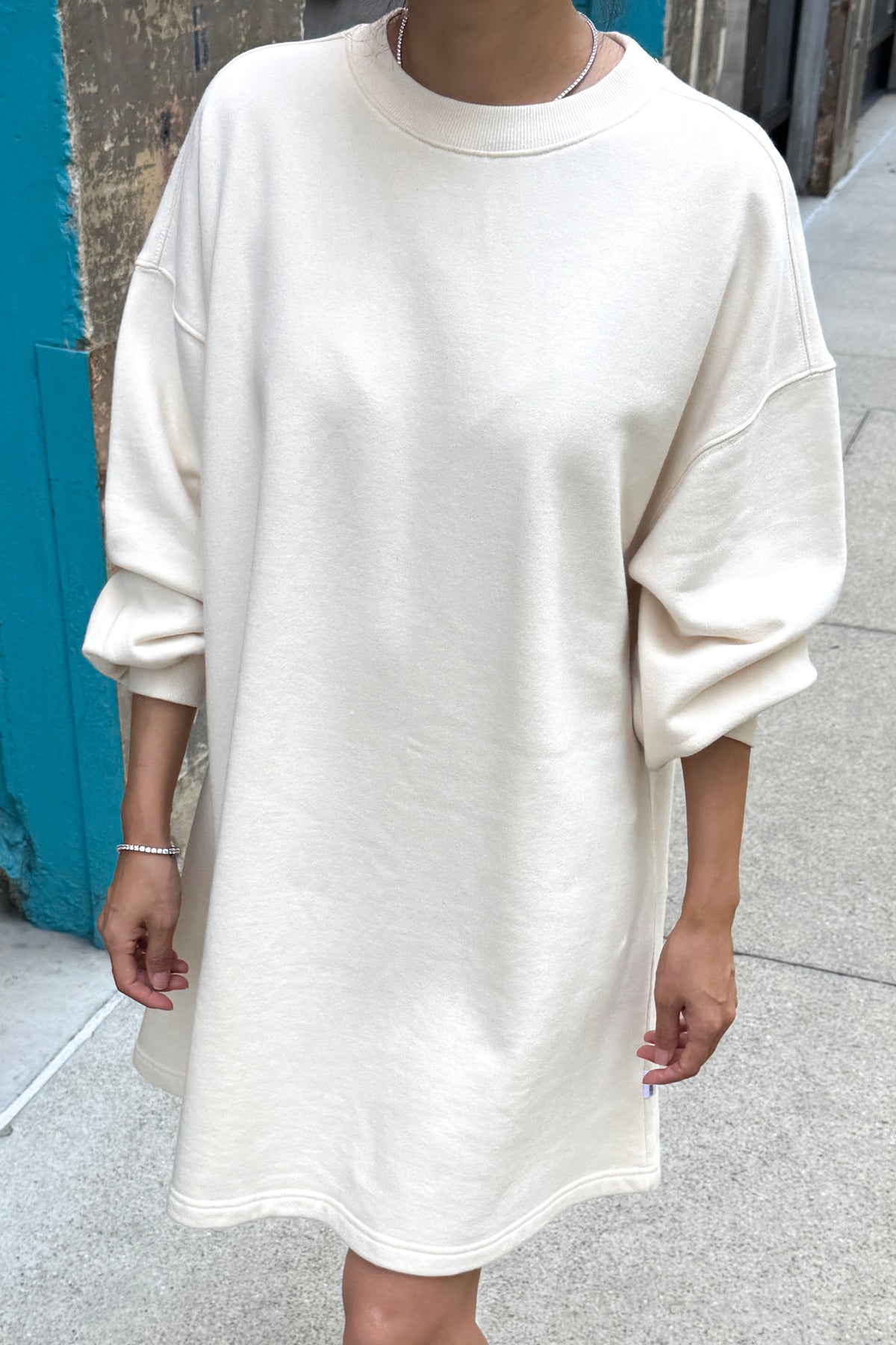 French Terry Swing Dress - Naturel