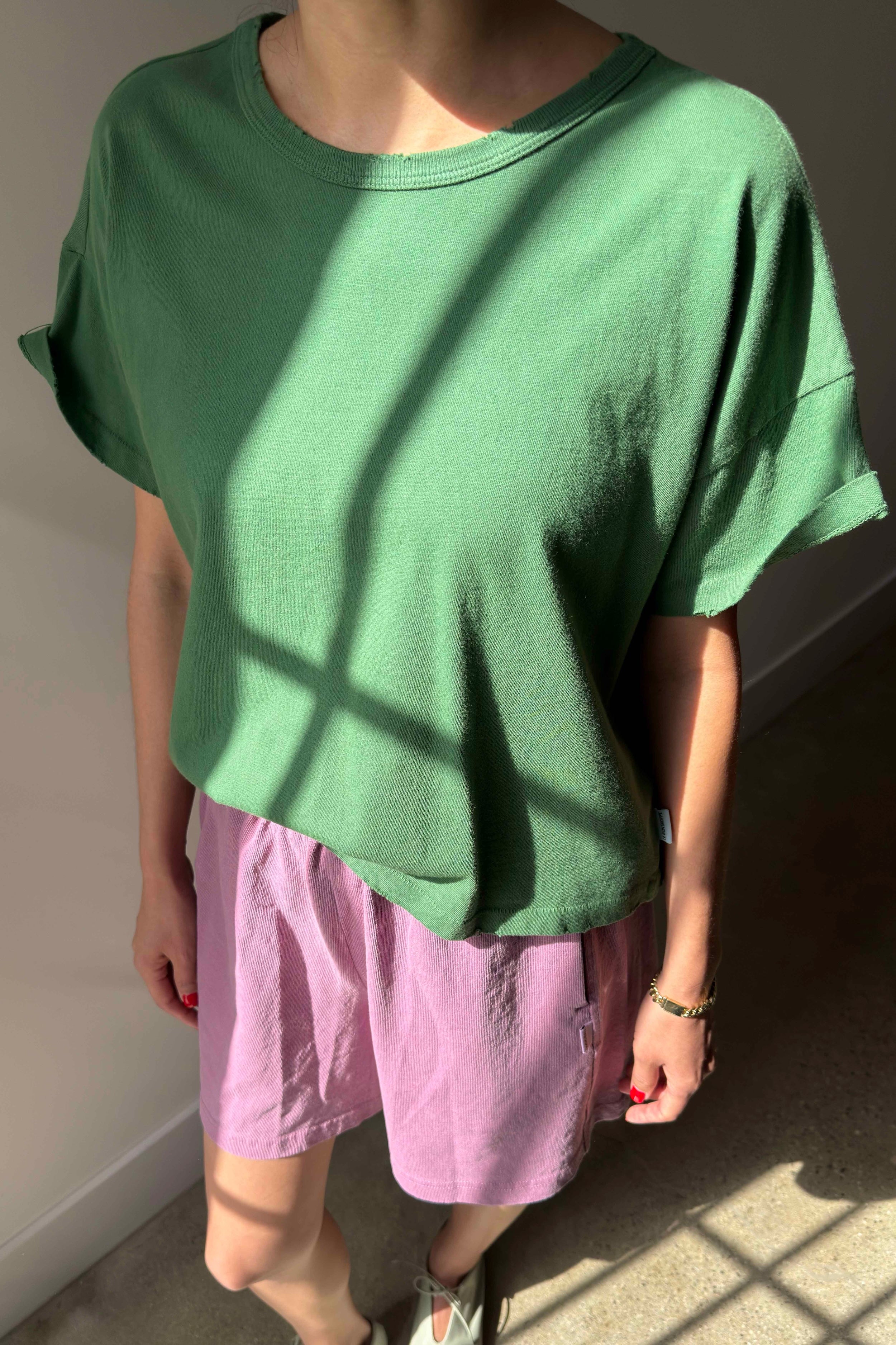 Vintage Fille Tee - Avocado