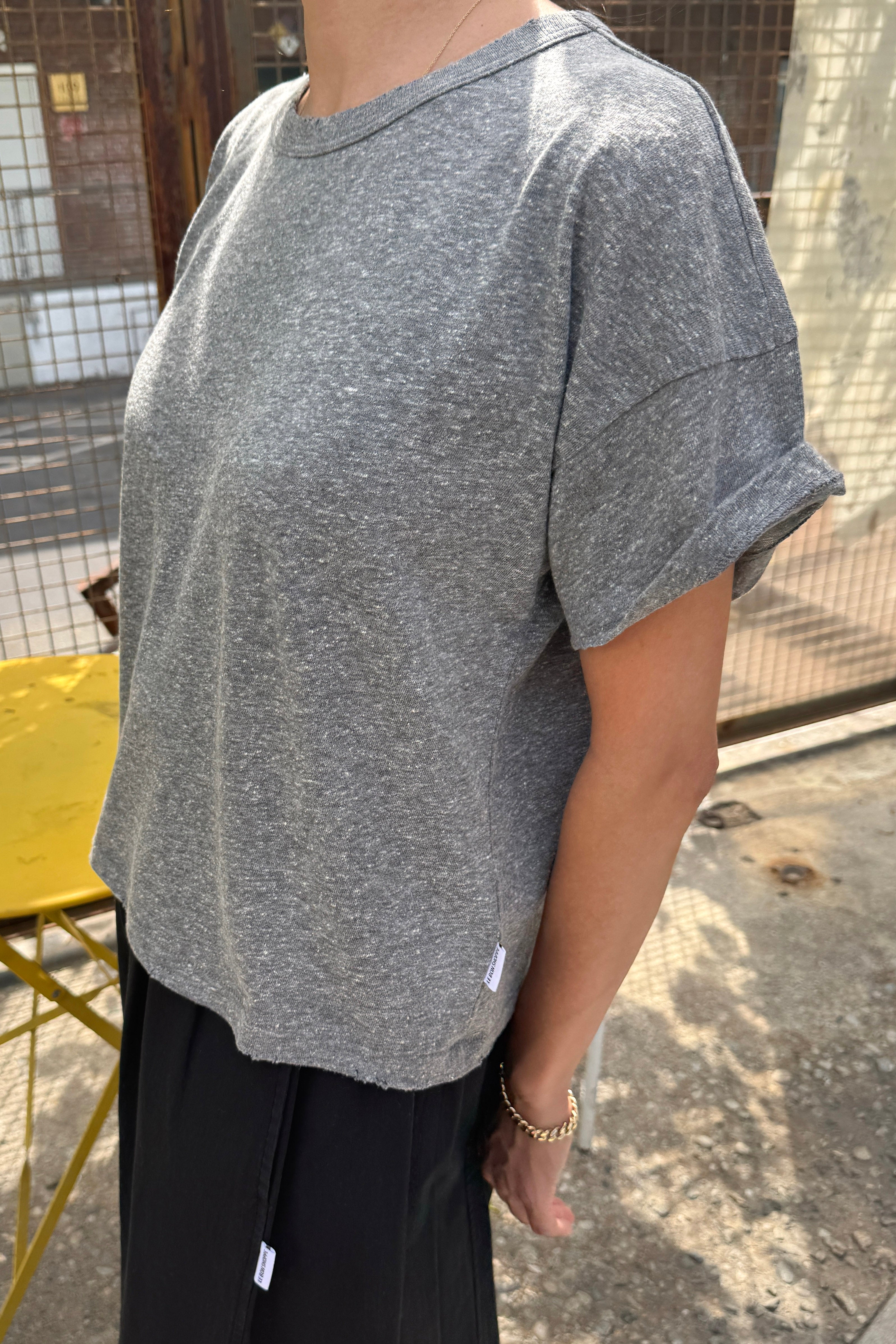 Vintage Fille Tee - Ht.Grey