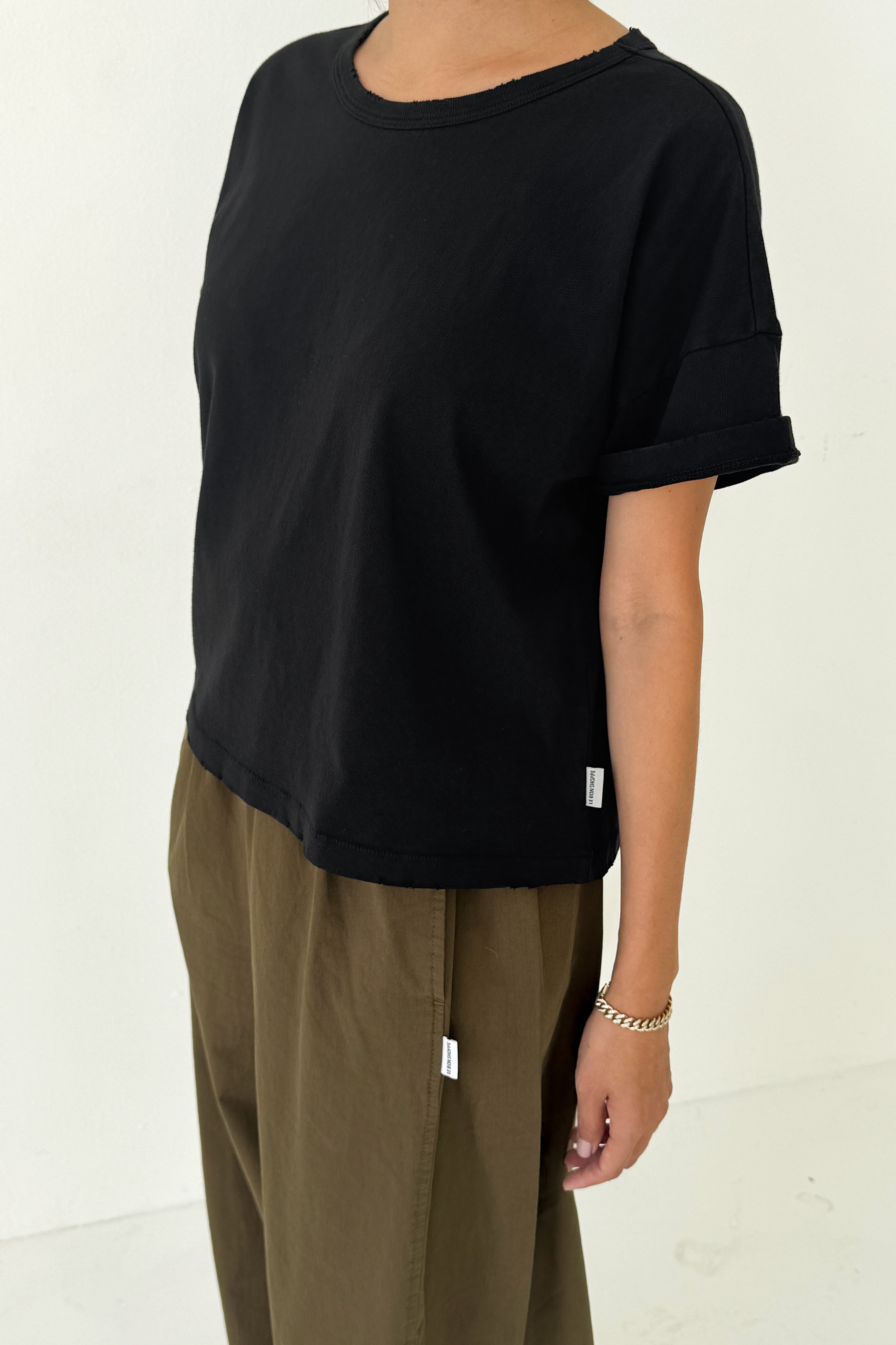 Vintage Fille Tee - True Black