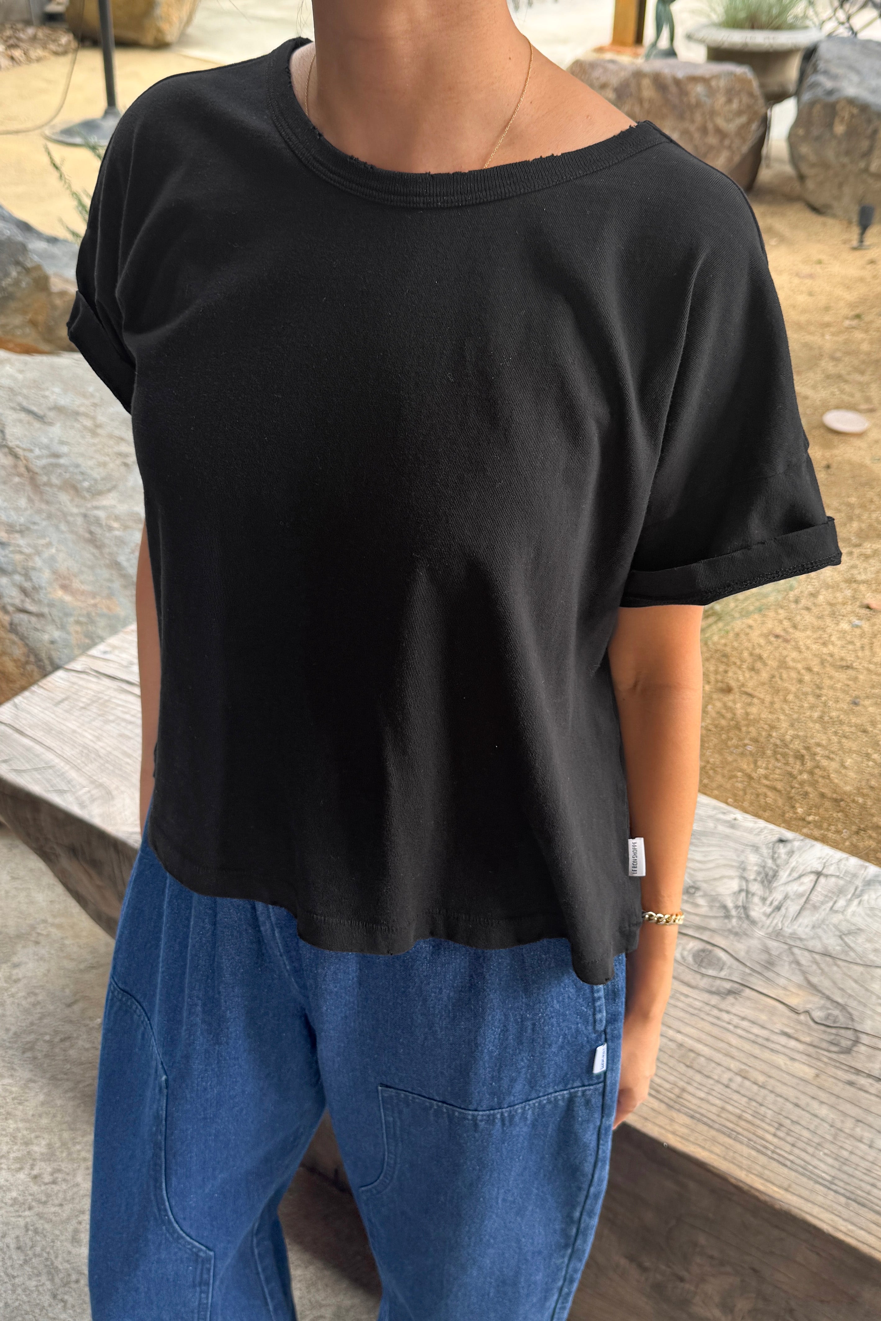Vintage Fille Tee - True Black