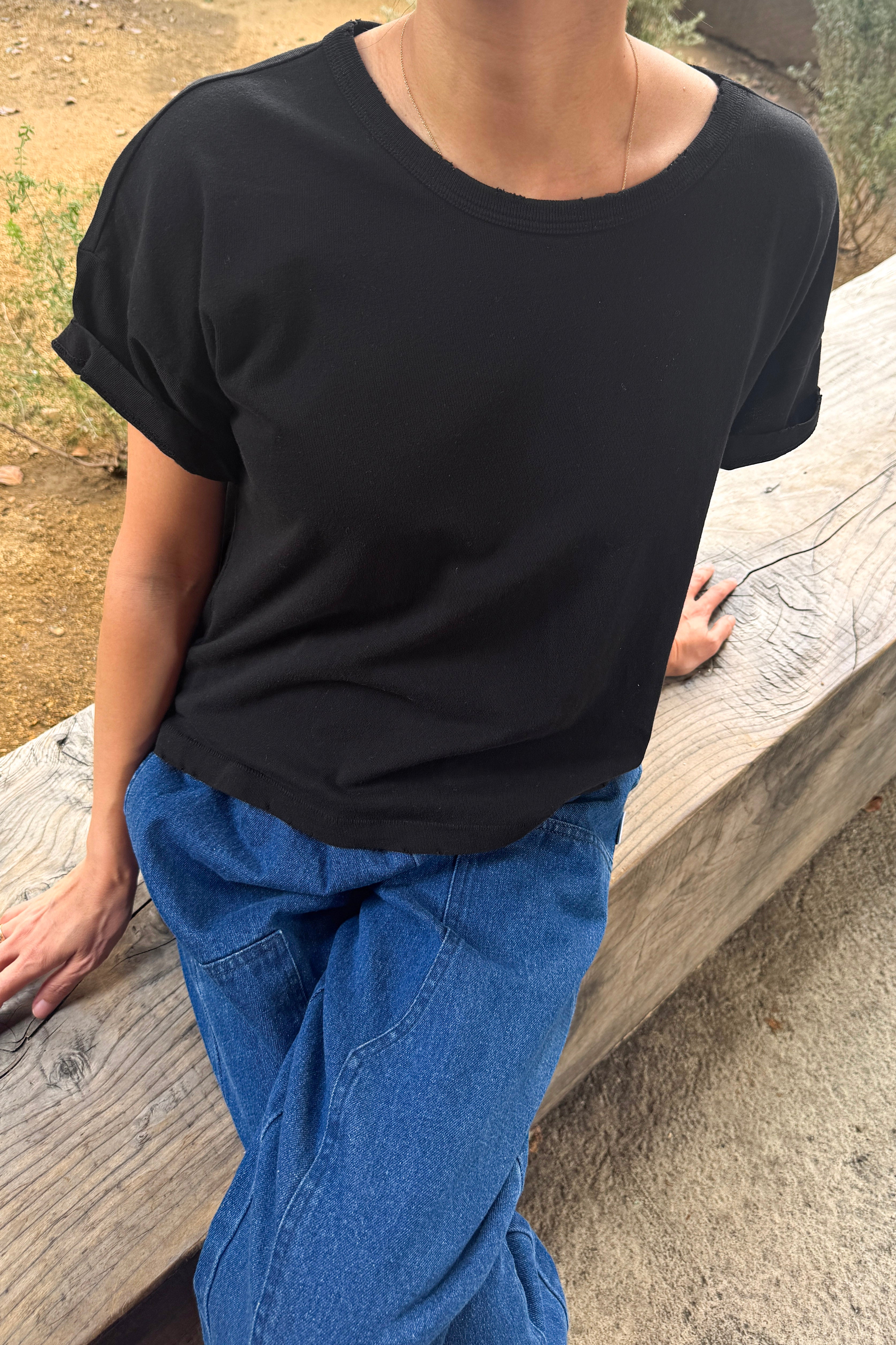 Vintage Fille Tee - True Black