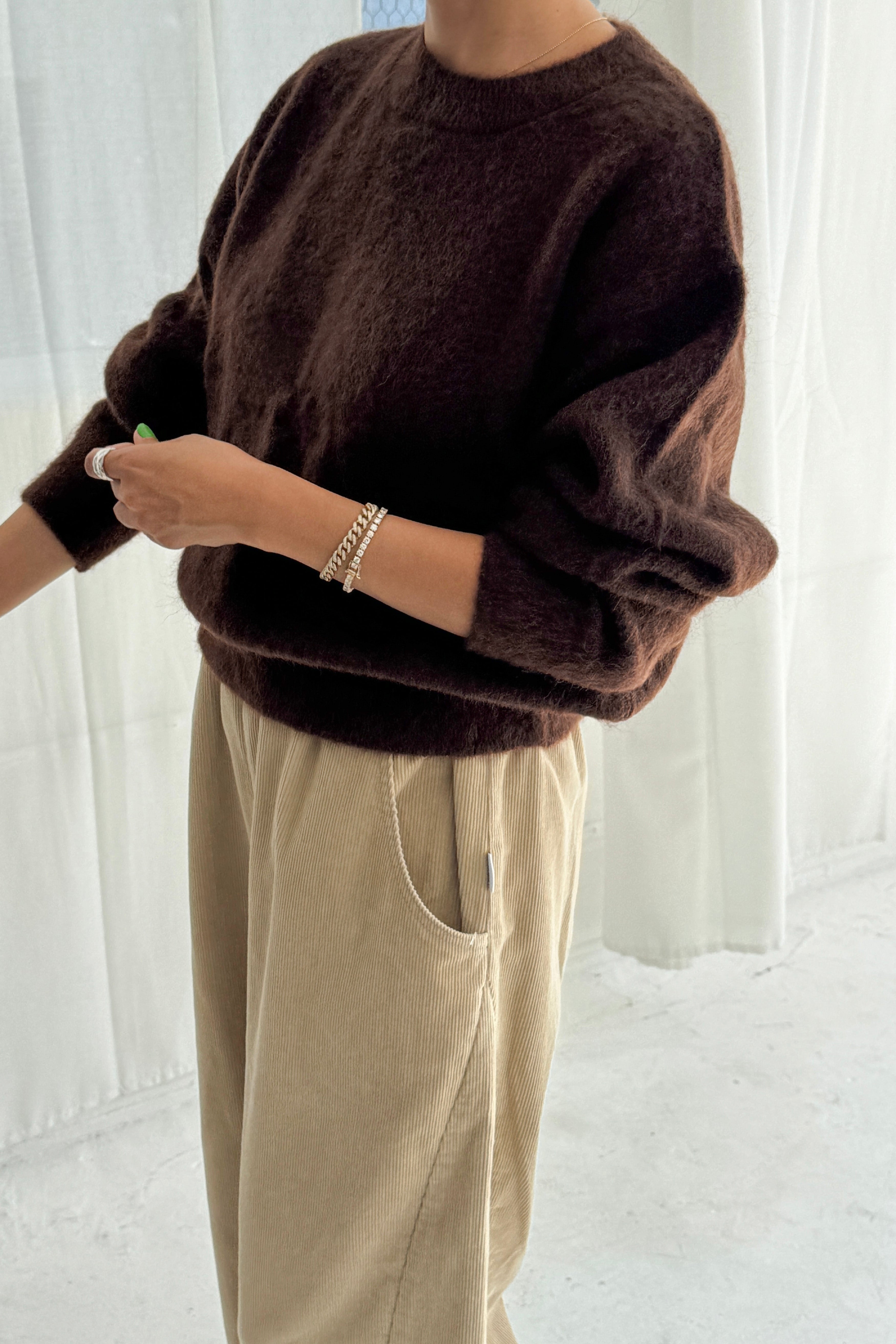 Finn Mohair Sweater - Cocoa Bean