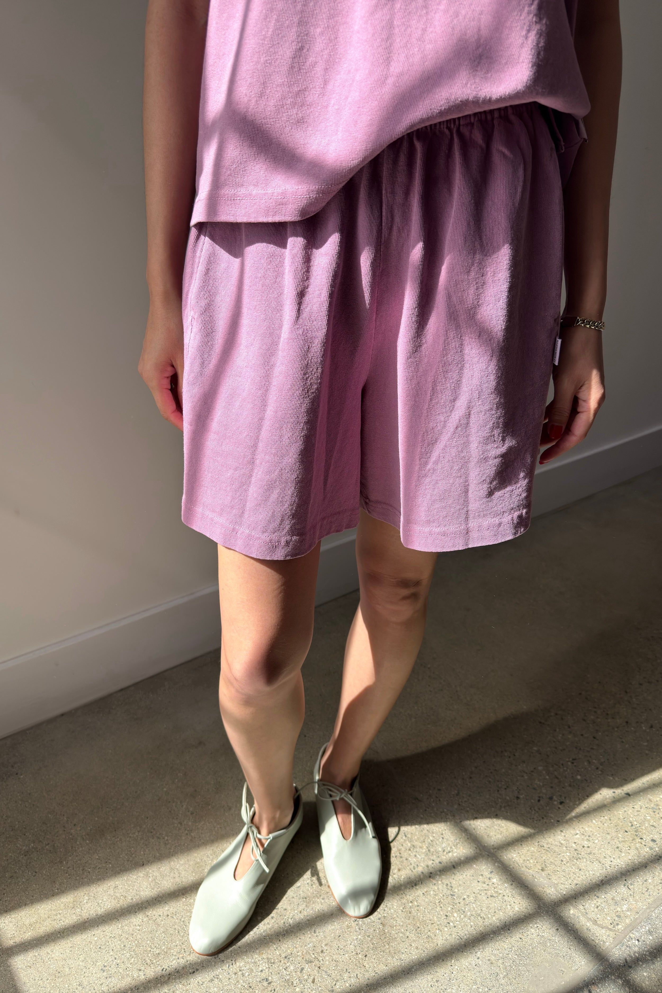 Flared Basketball Shorts - Dusty Lilac