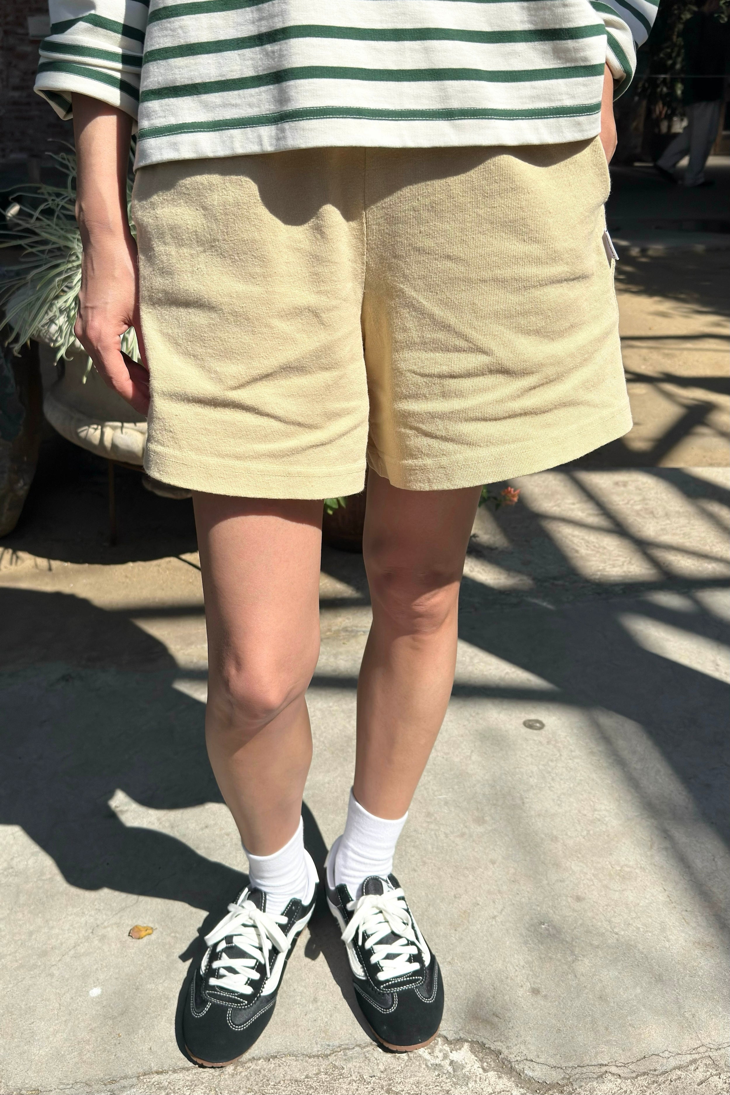 Flared Basketball Shorts - Butter