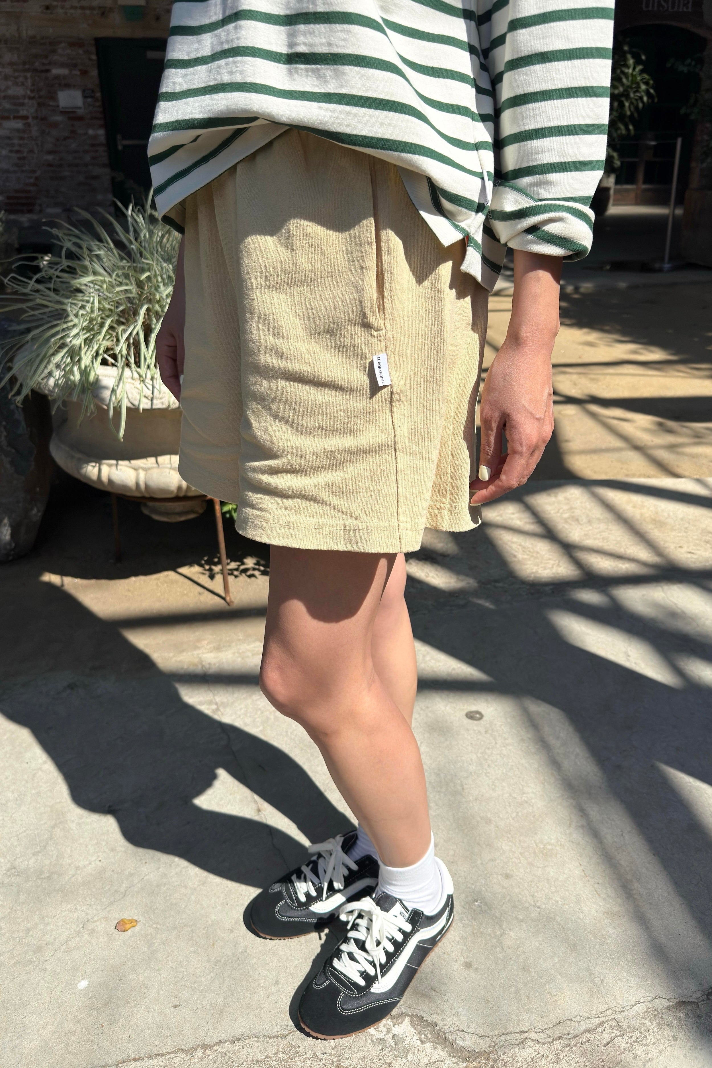 Flared Basketball Shorts - Butter