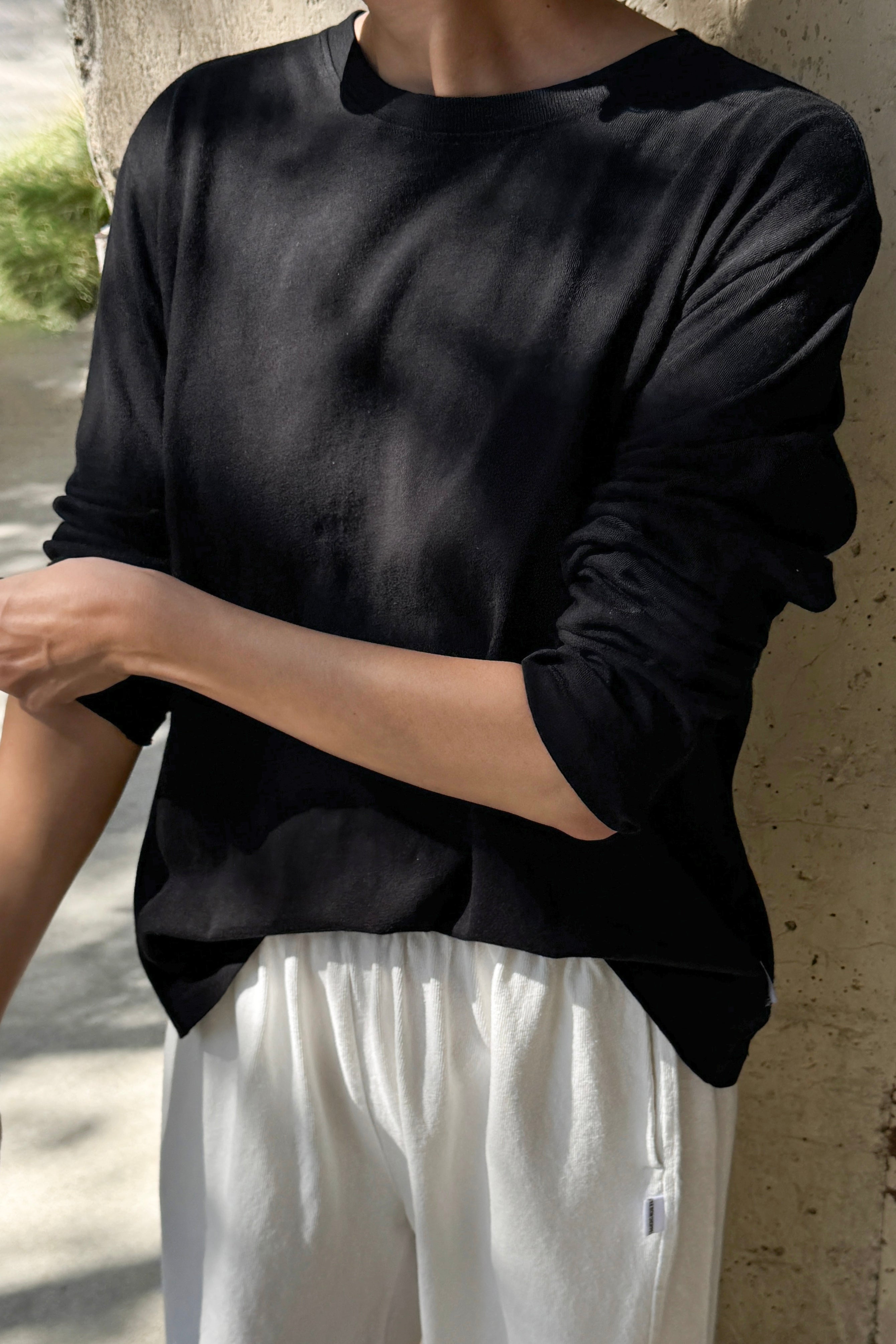 Foundation Long Sleeve Tee - True Black