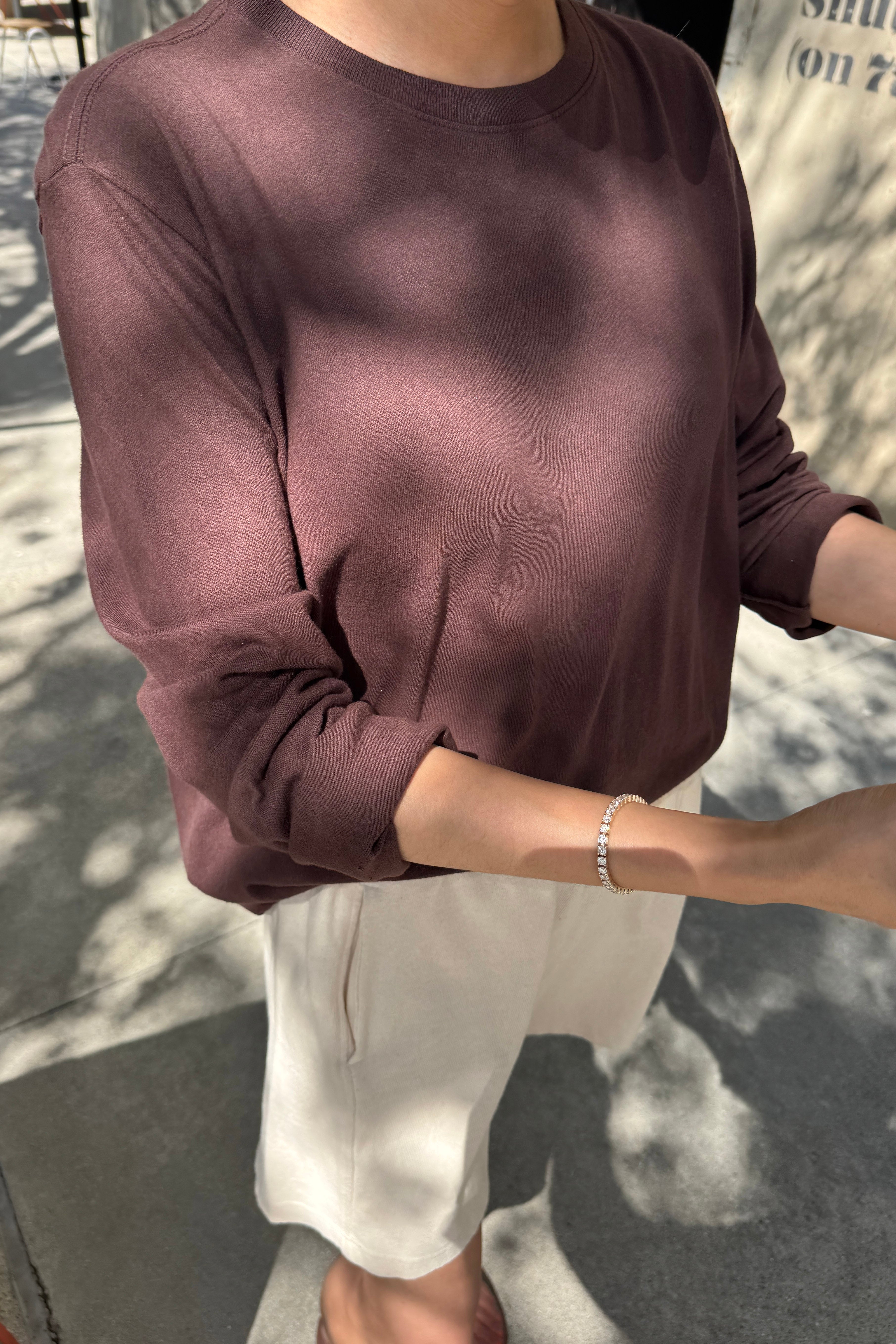 Foundation Long Sleeve Tee - Dark Cacao