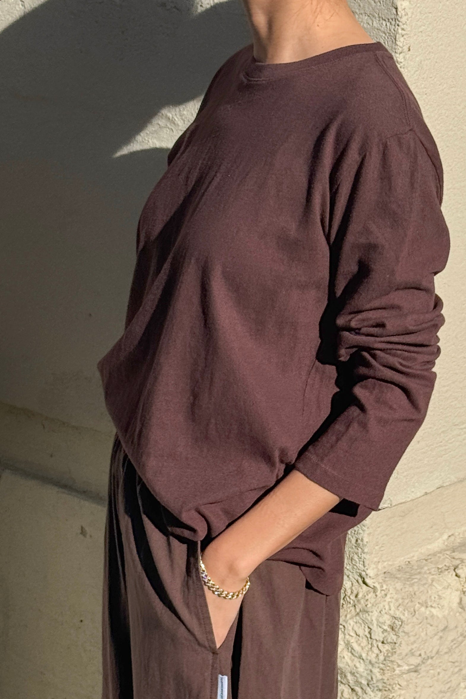 Foundation Long Sleeve Tee - Dark Cacao