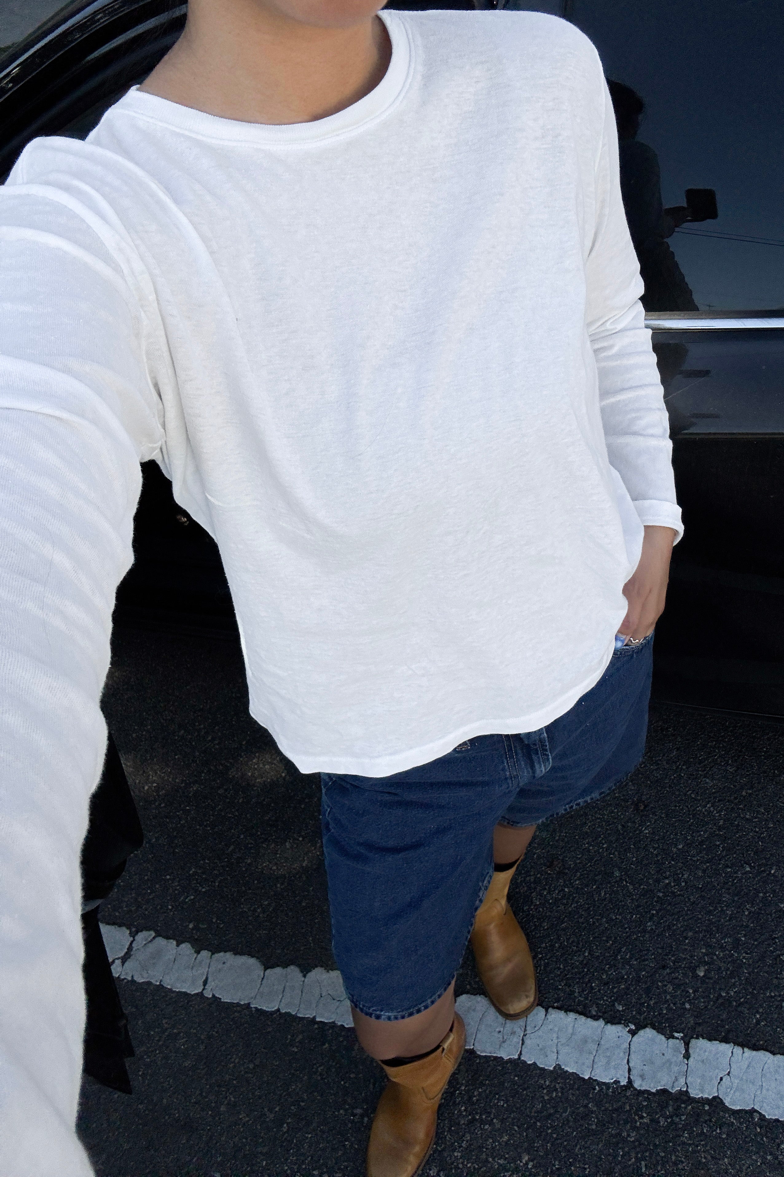 Foundation Long Sleeve Tee - Vintage White