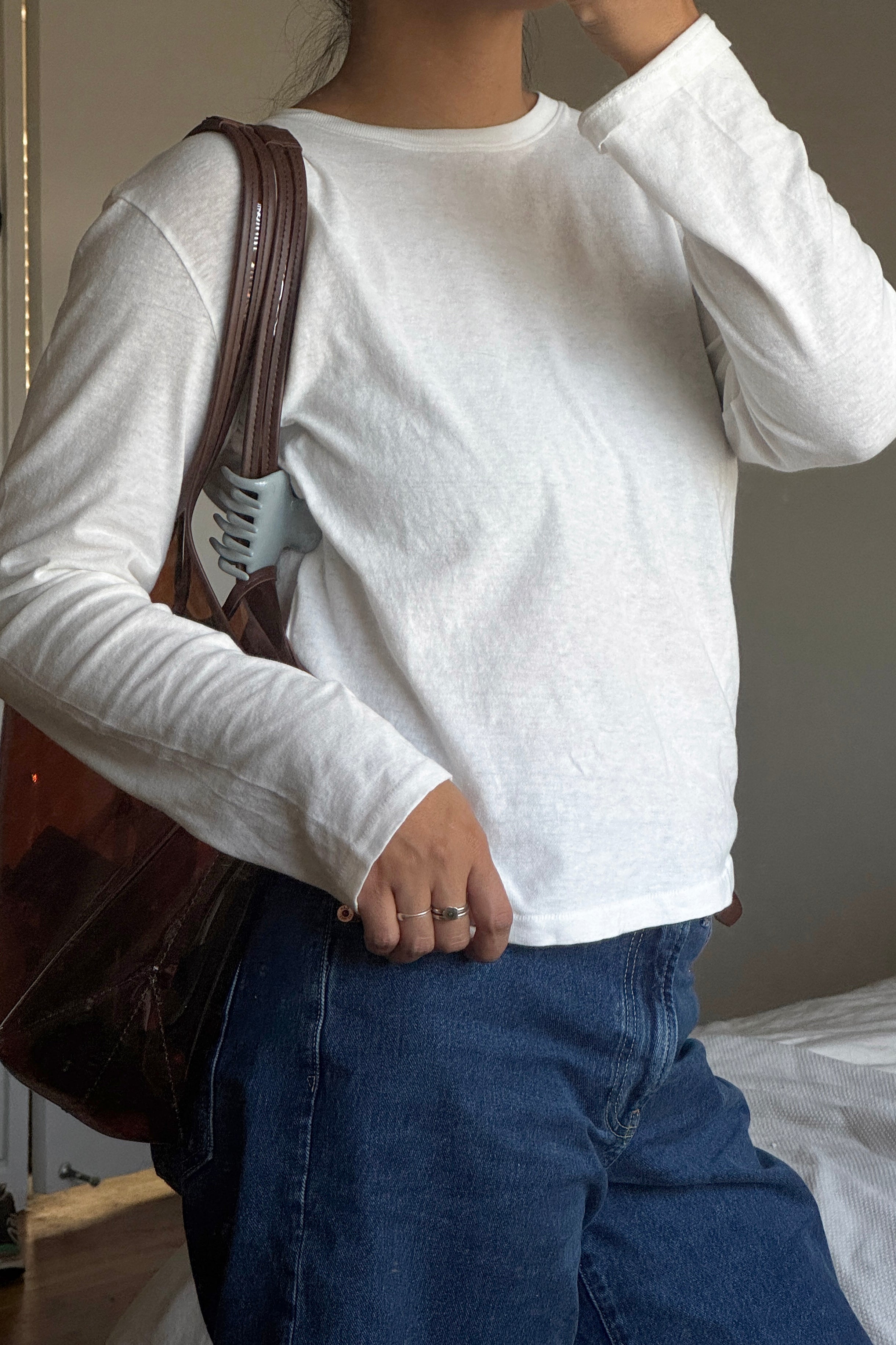 Foundation Long Sleeve Tee - Vintage White