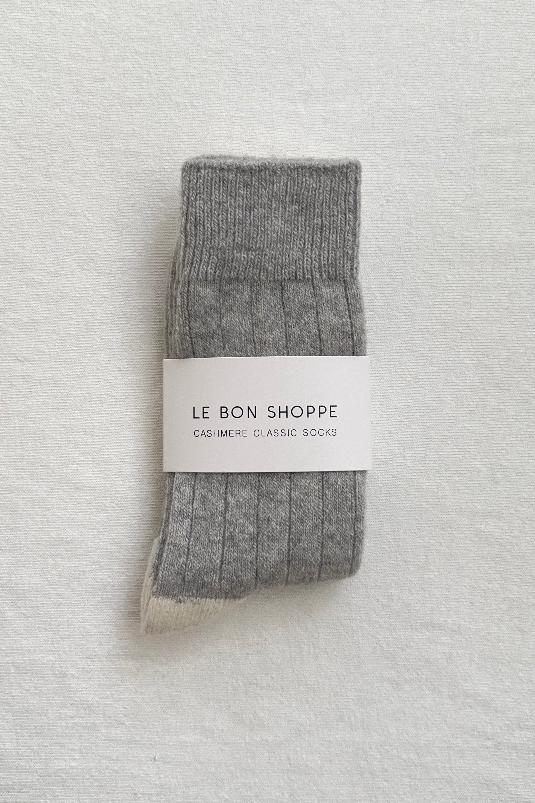 Chaussettes Classiques en Cachemire - Gris Mélange