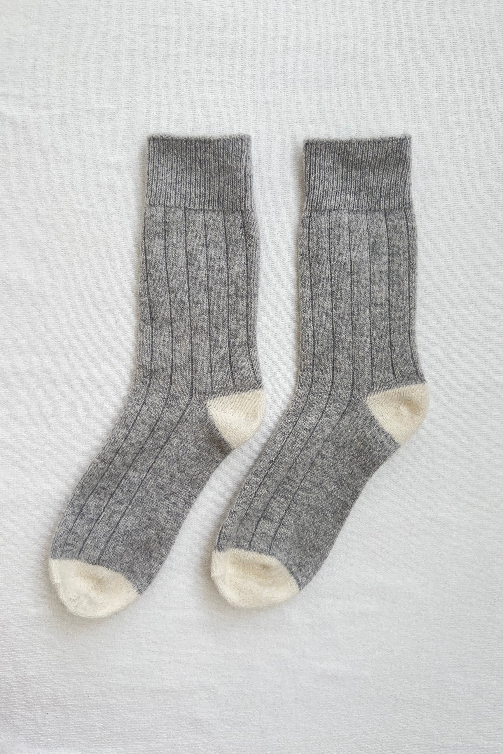 Chaussettes Classiques en Cachemire - Gris Mélange