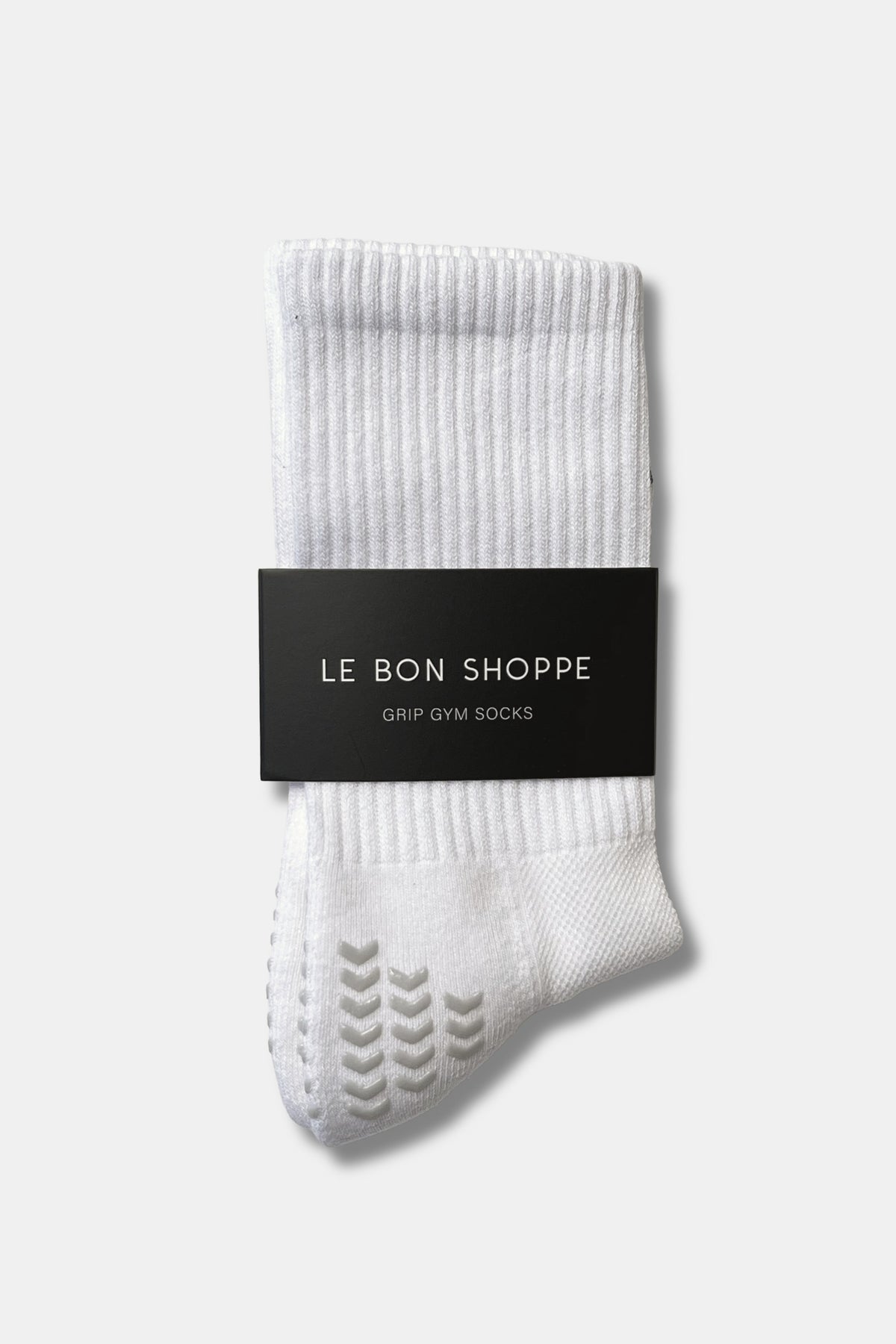 Grip Gym Socks - White + Grey