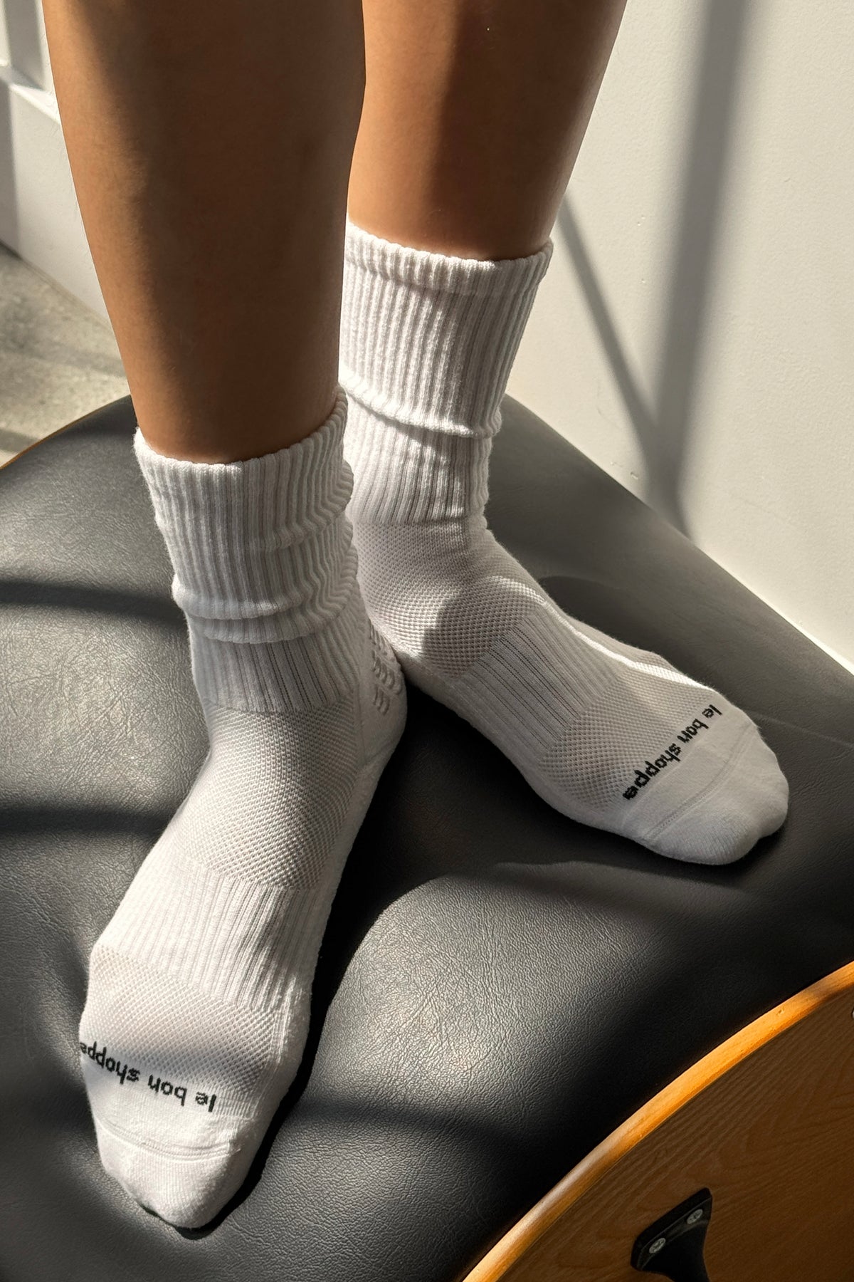 Grip Gym Socks - White + Grey