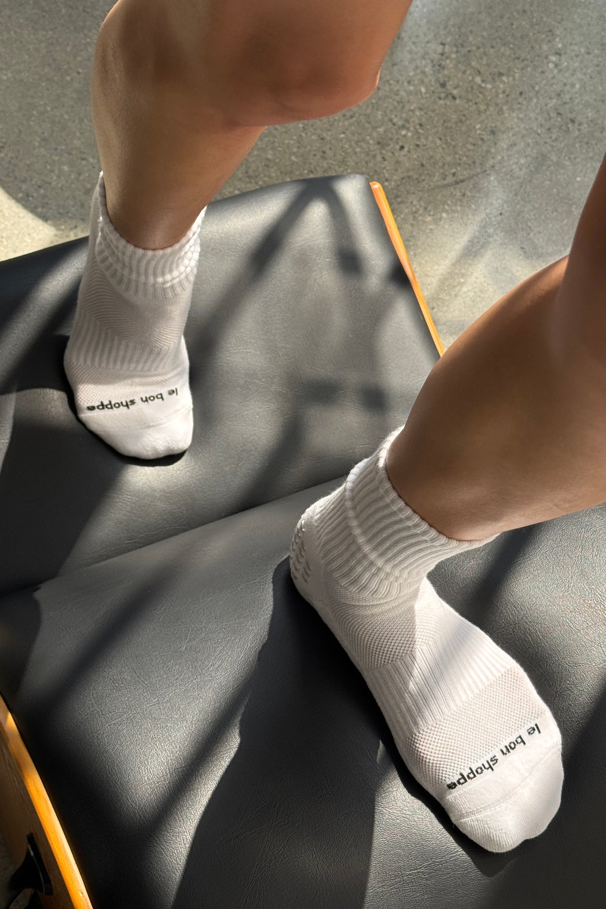 Grip Gym Socks - White + Grey
