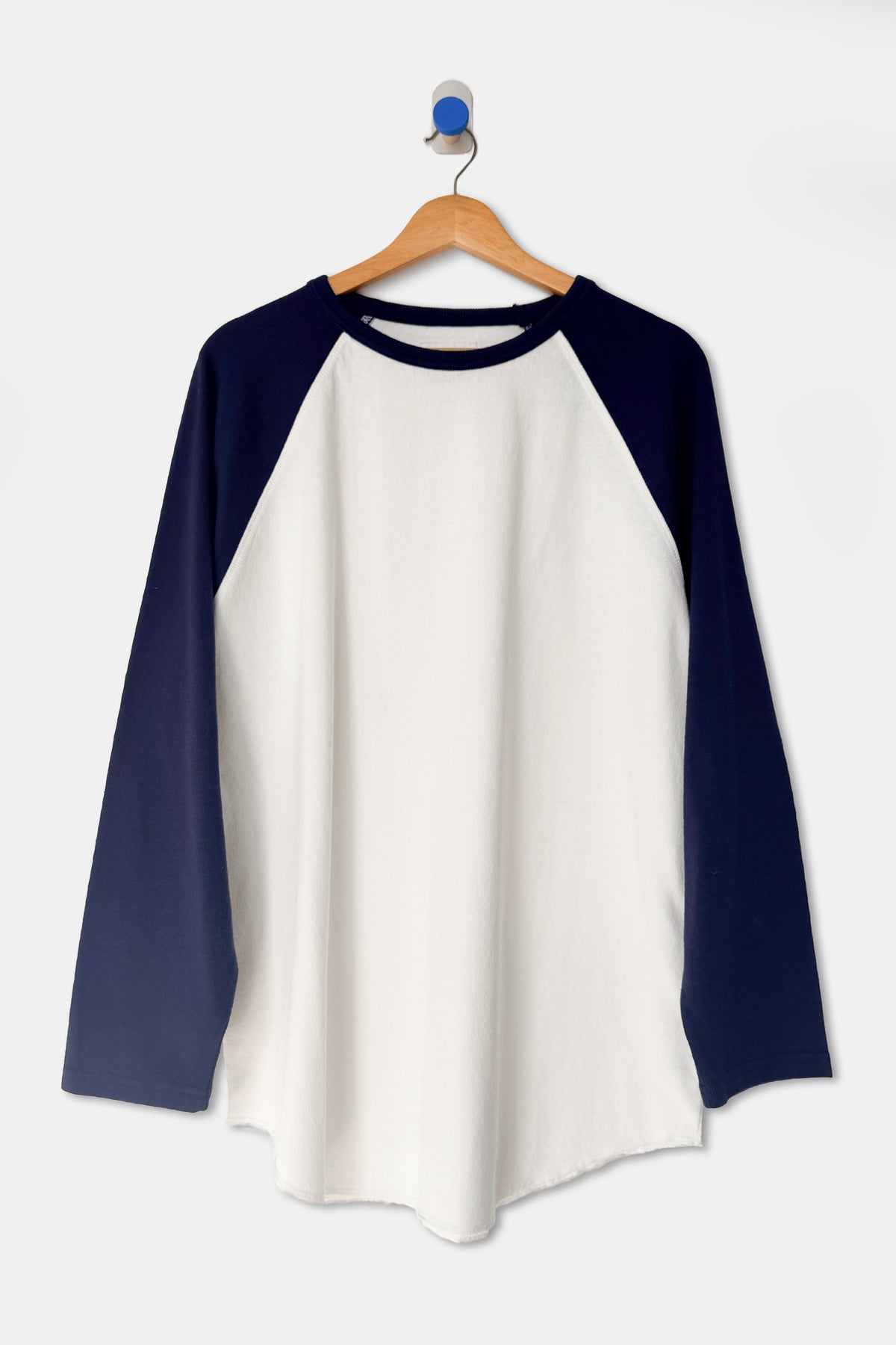 Heavy Cotton Raglan Tee - White/Midnight