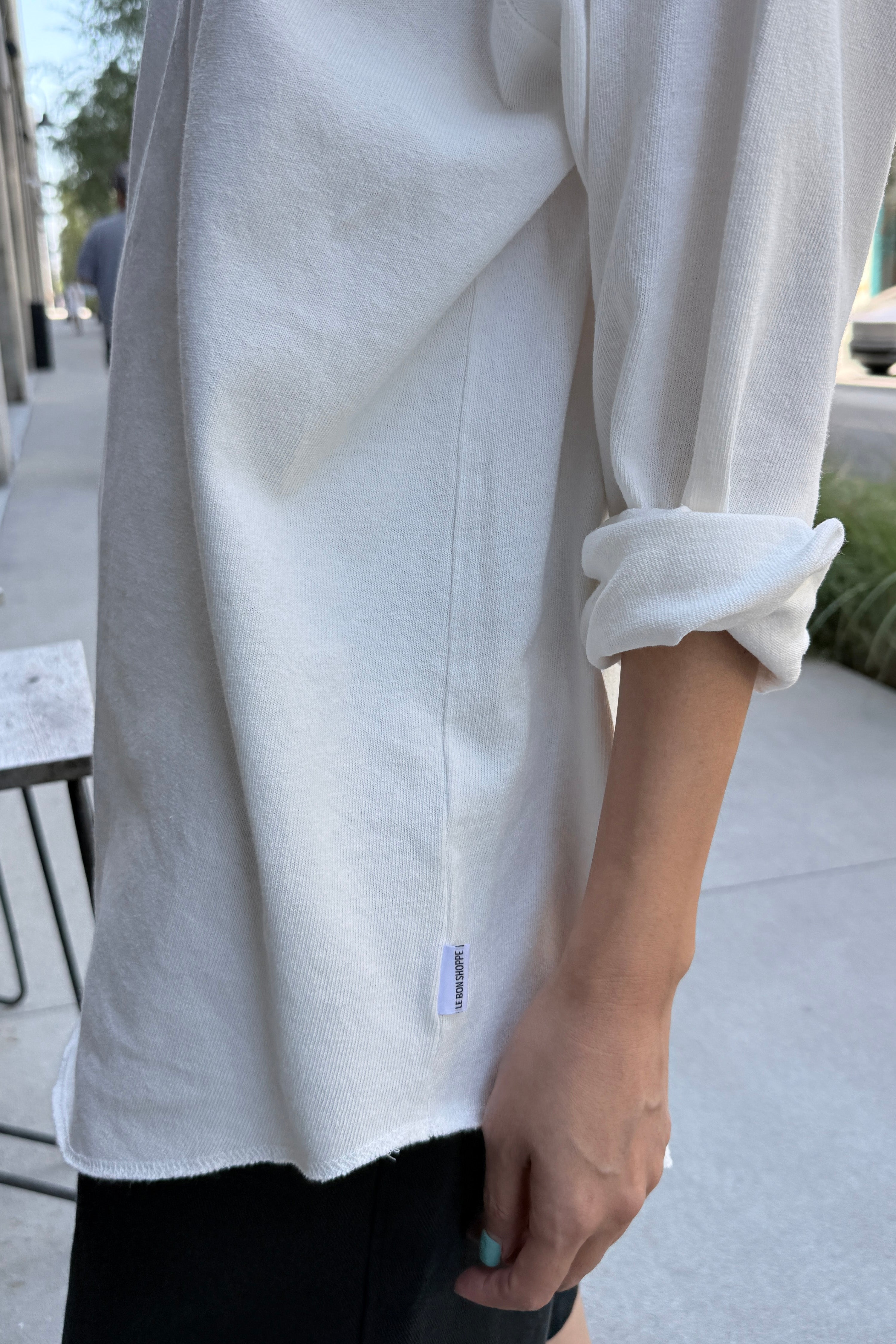 Heavy Cotton Raglan Tee - White Cotton