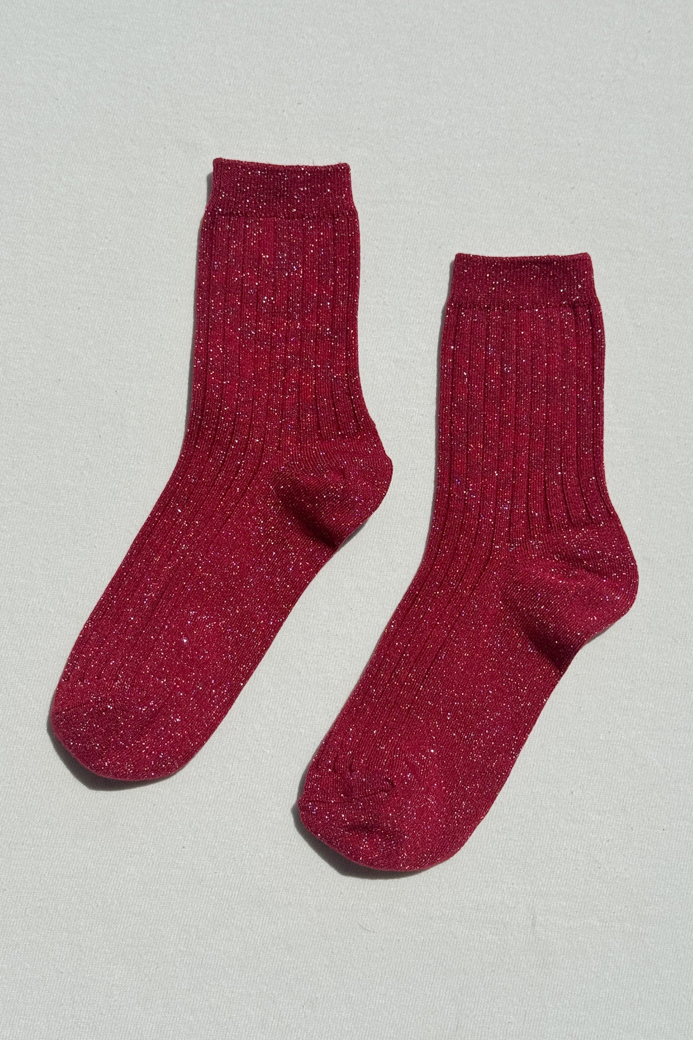 Her Socks (Glitter) - Carmine Glitter