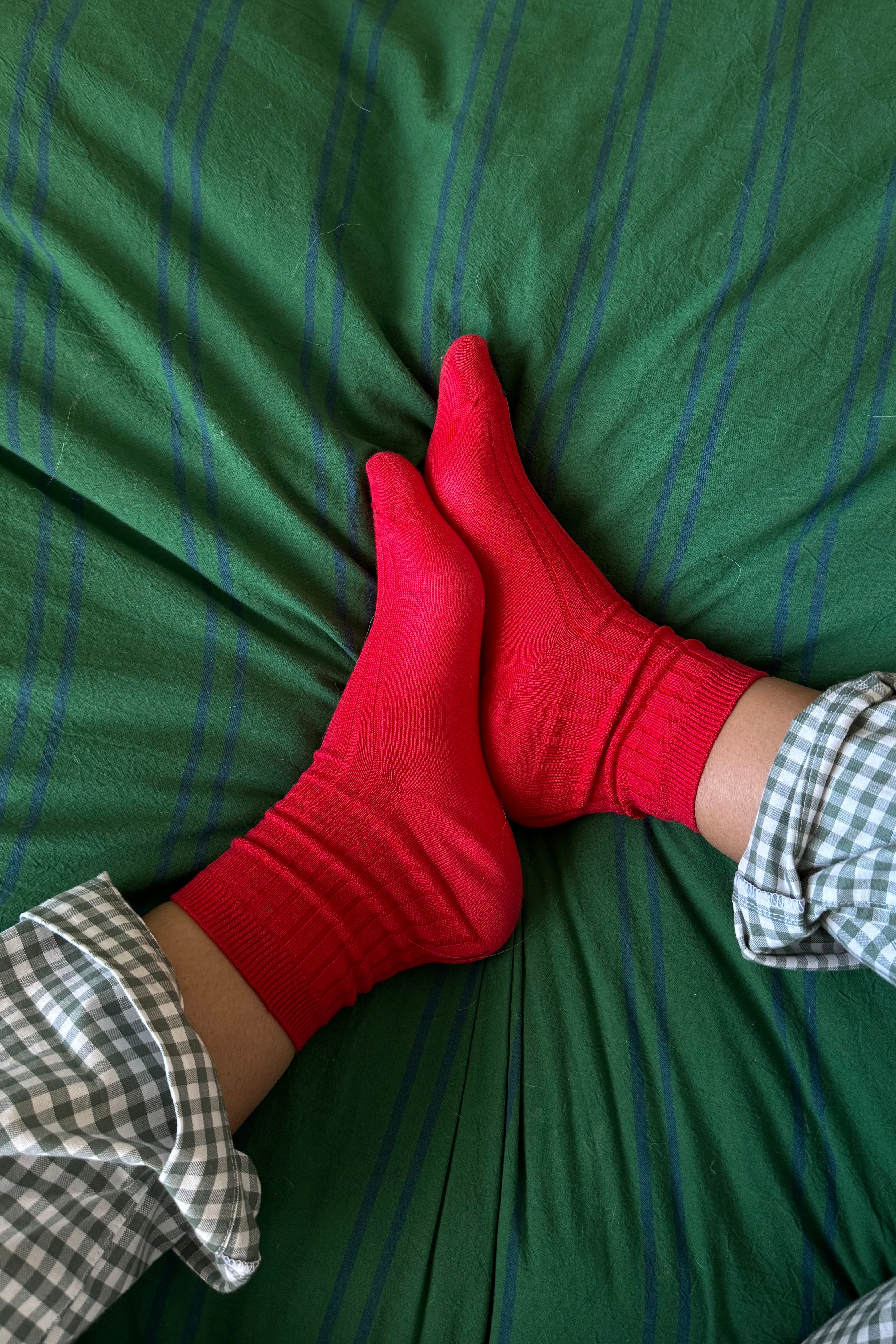 Ses Chaussettes (Coton MC) - Rouge Classique 