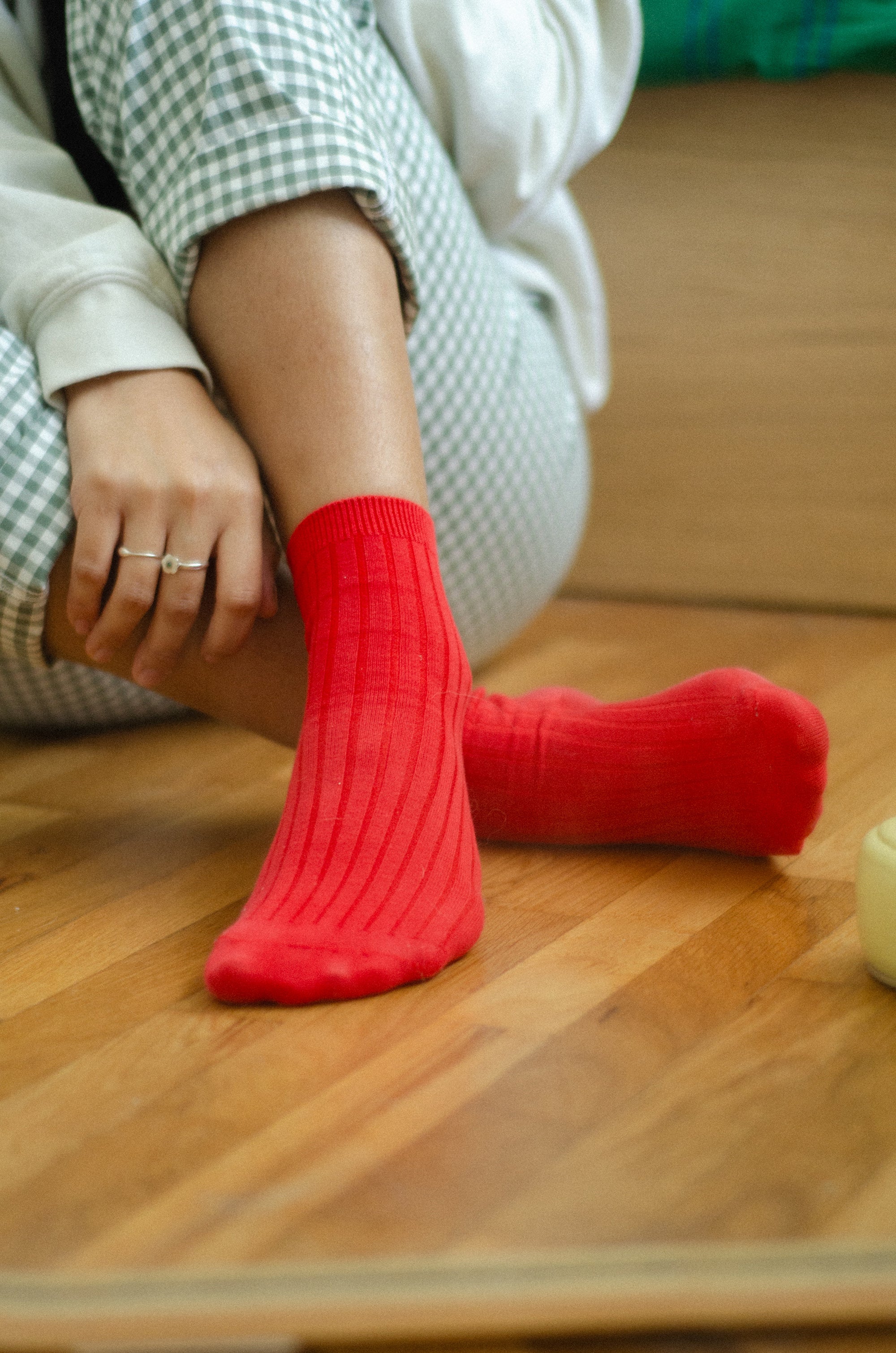 Ses Chaussettes (Coton MC) - Rouge Classique 