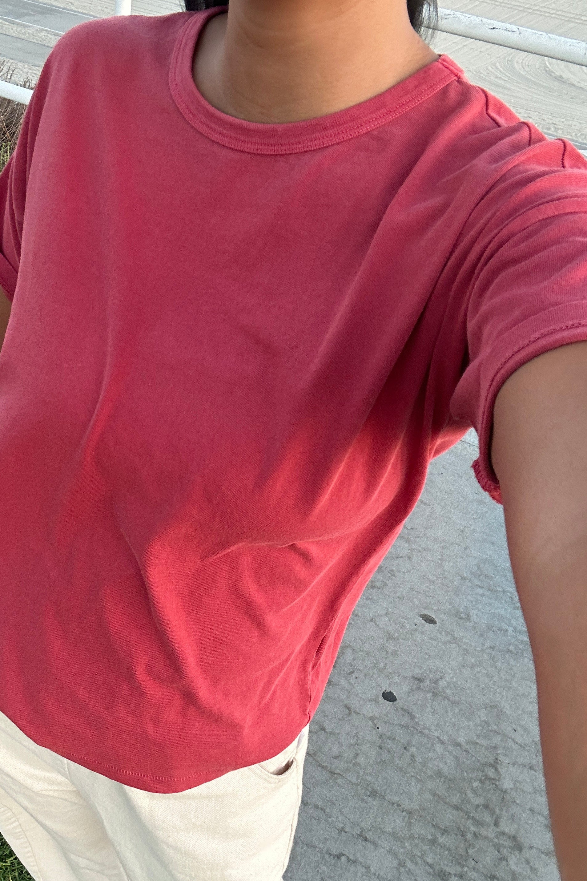 Her Tee - Crayon Red
