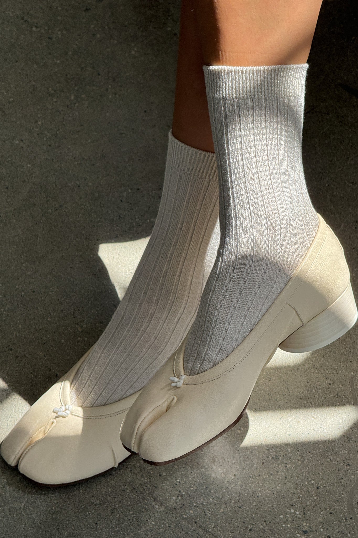 Ses Chaussettes - Paillettes Or Ivoire