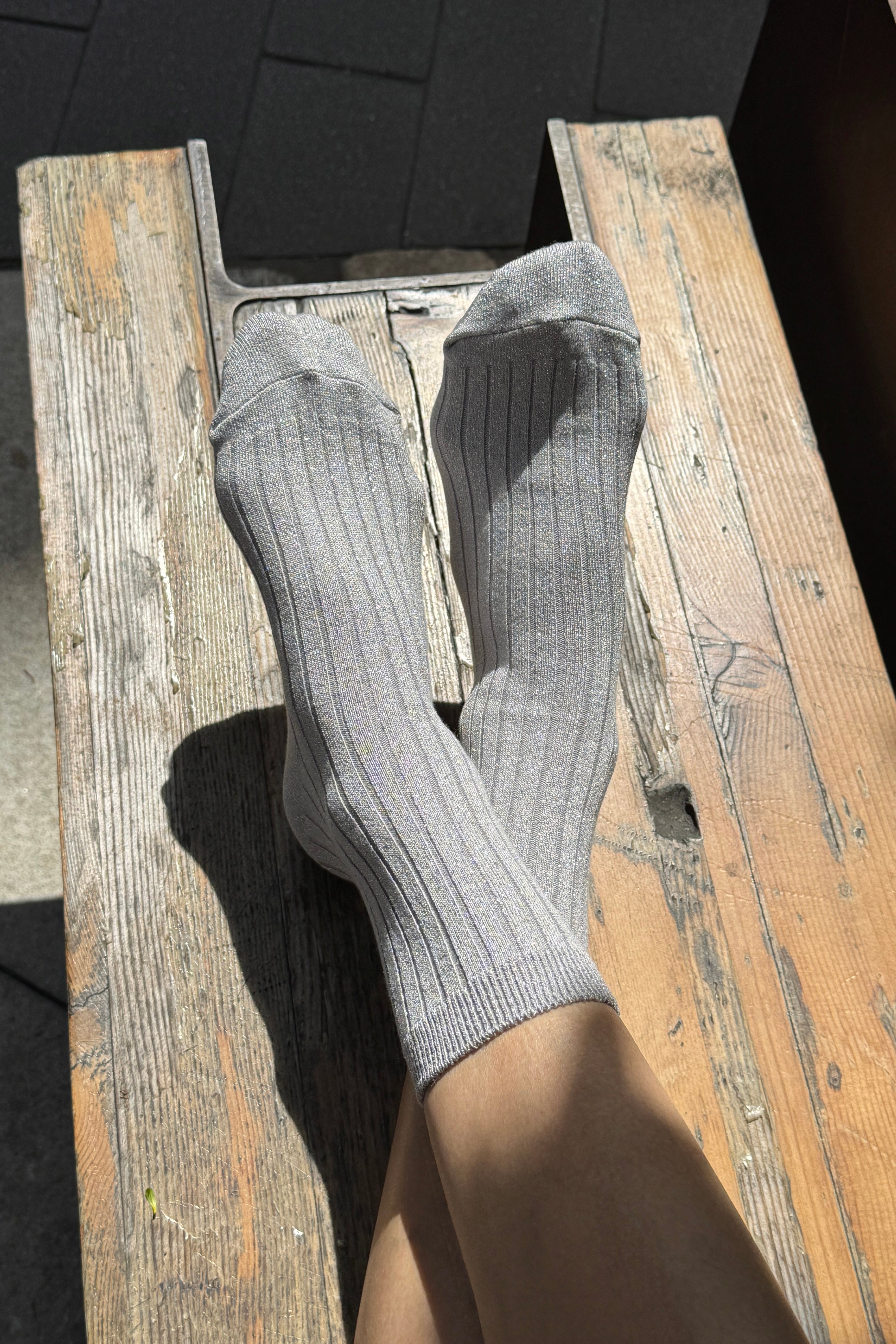 Her Socks (Glitter) - Silver