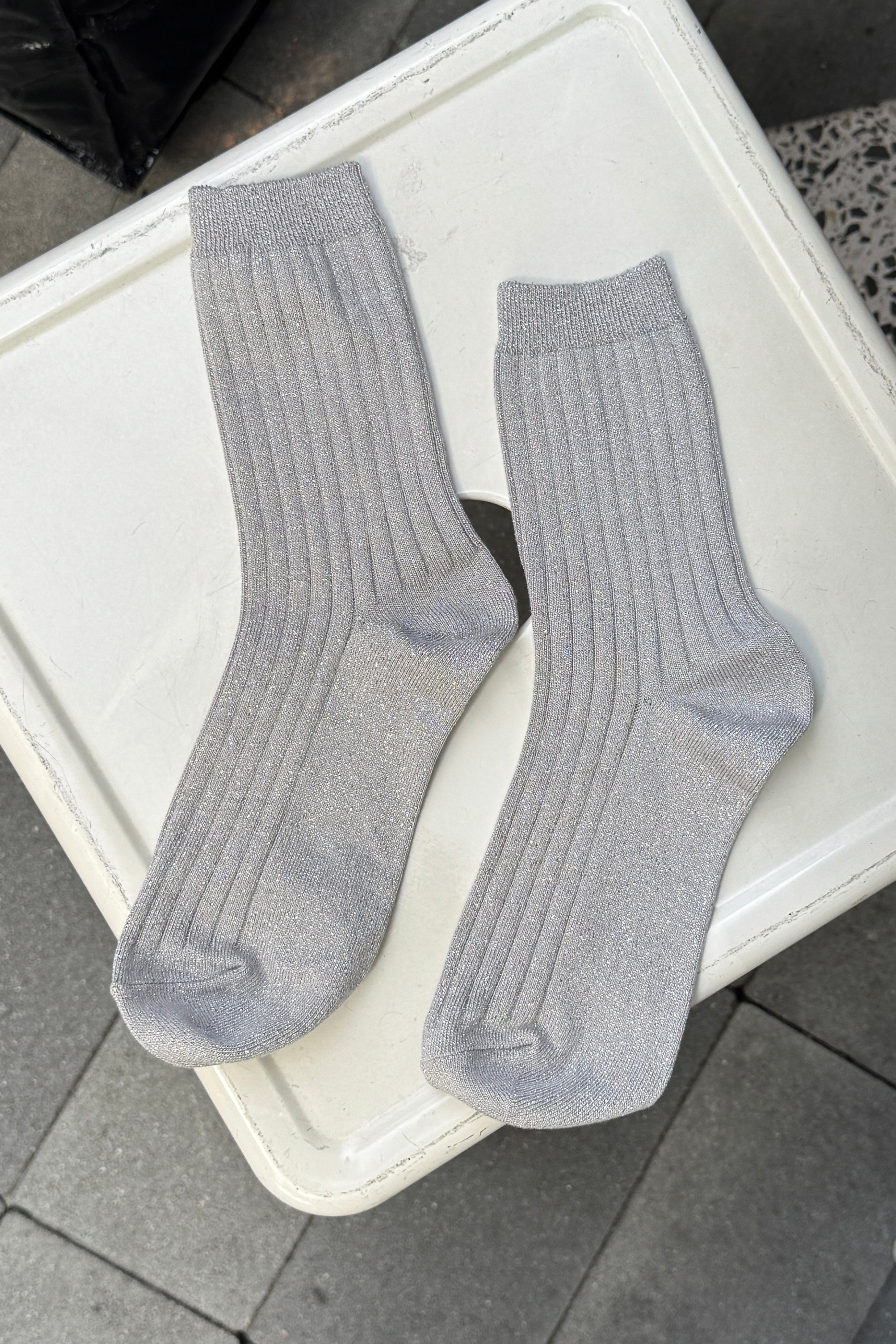 Her Socks (Glitter) - Silver