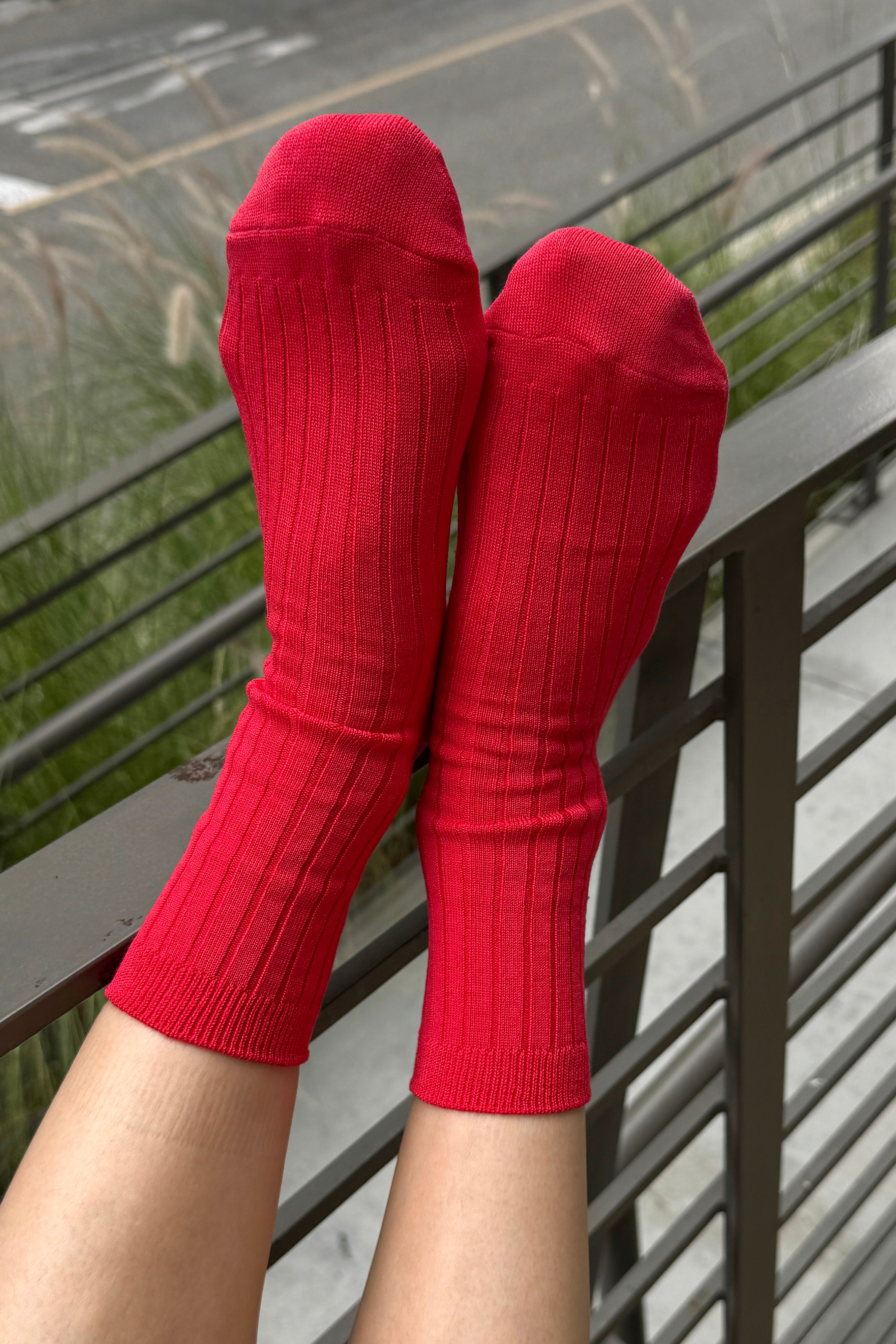 Ses Chaussettes (Coton MC) - Rouge Classique 