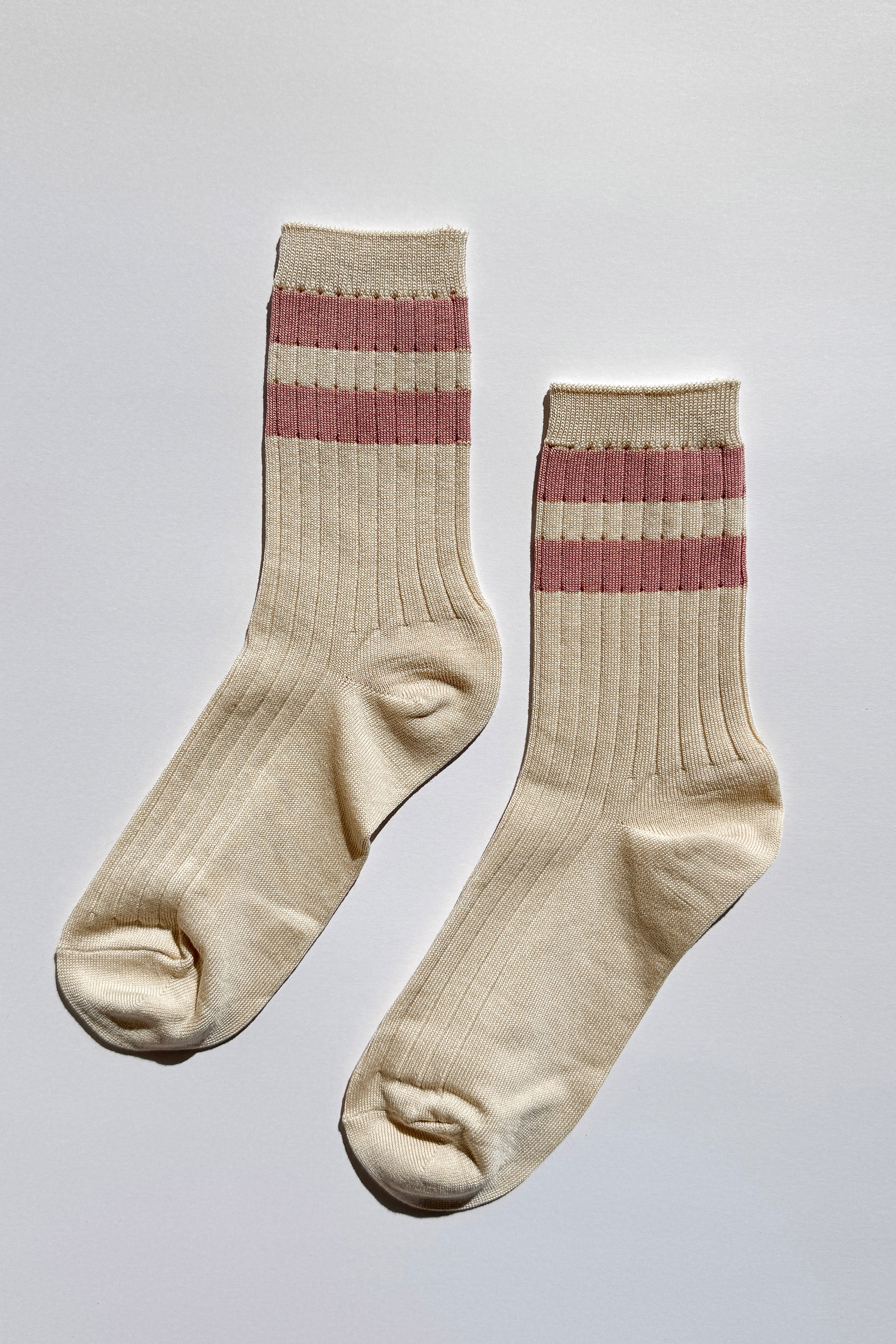 Her Varsity Socks - Rose