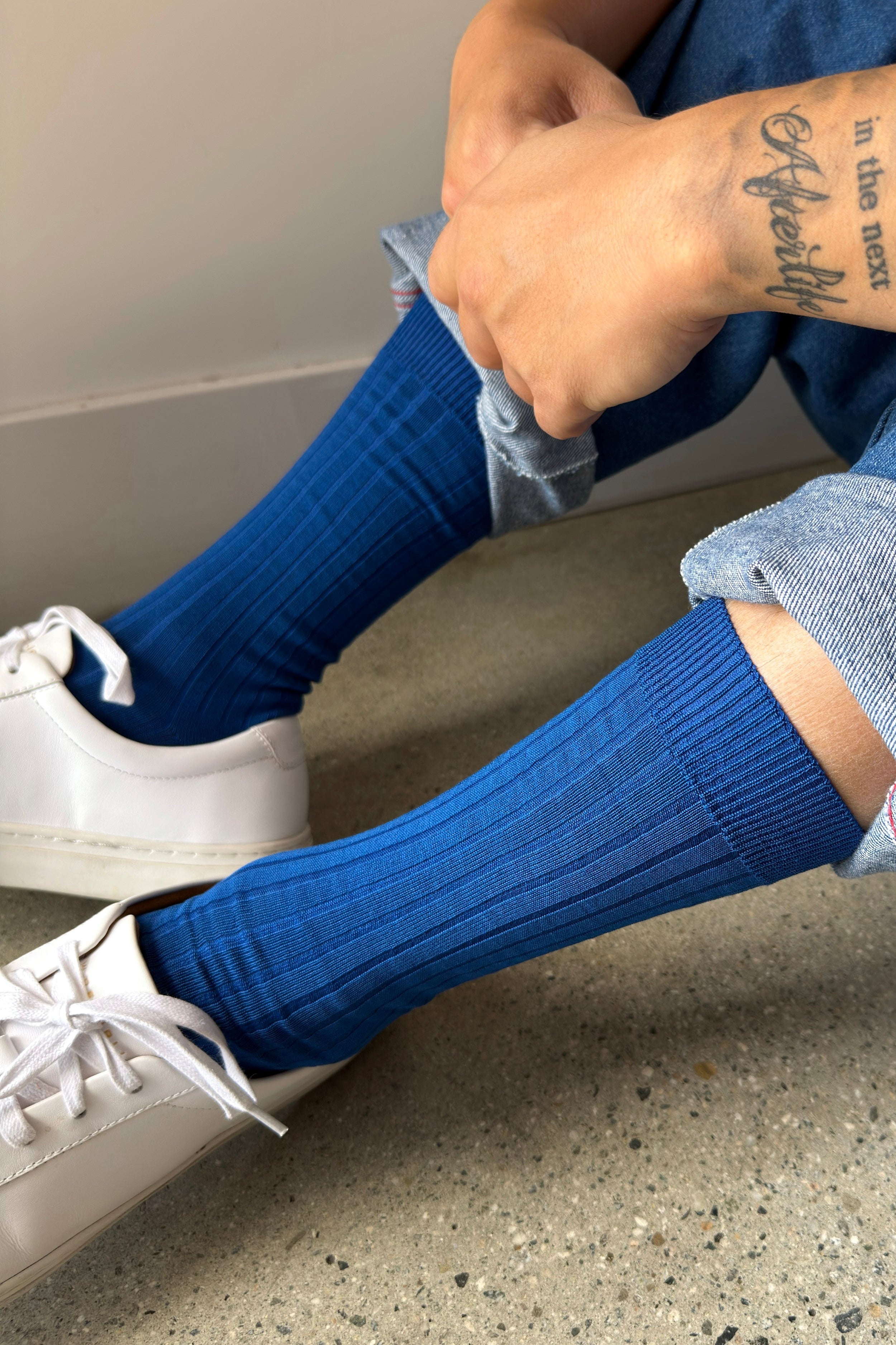 His Socks (MC cotton) - Cobalt
