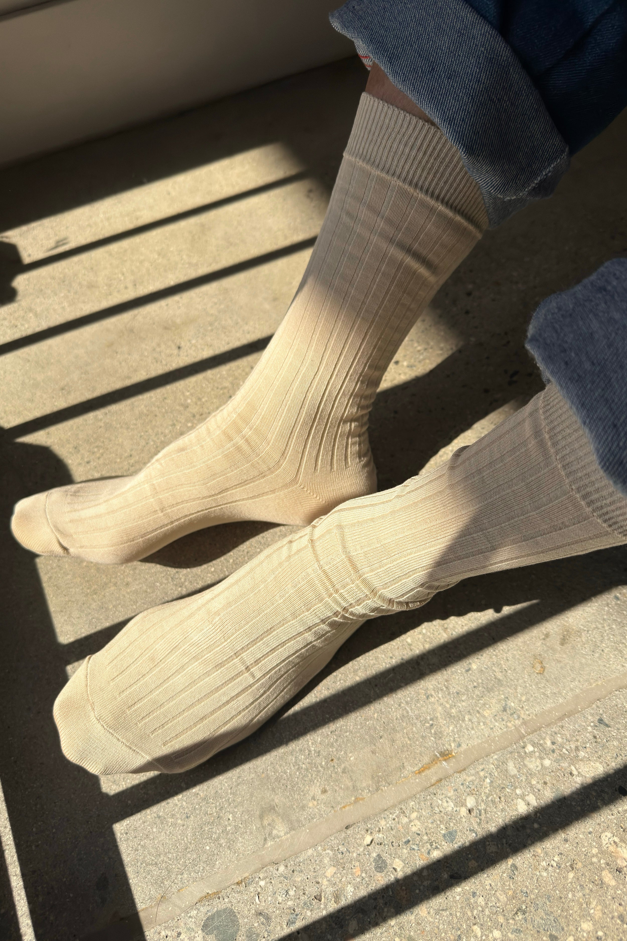 His Socks (MC cotton) - Porcelain